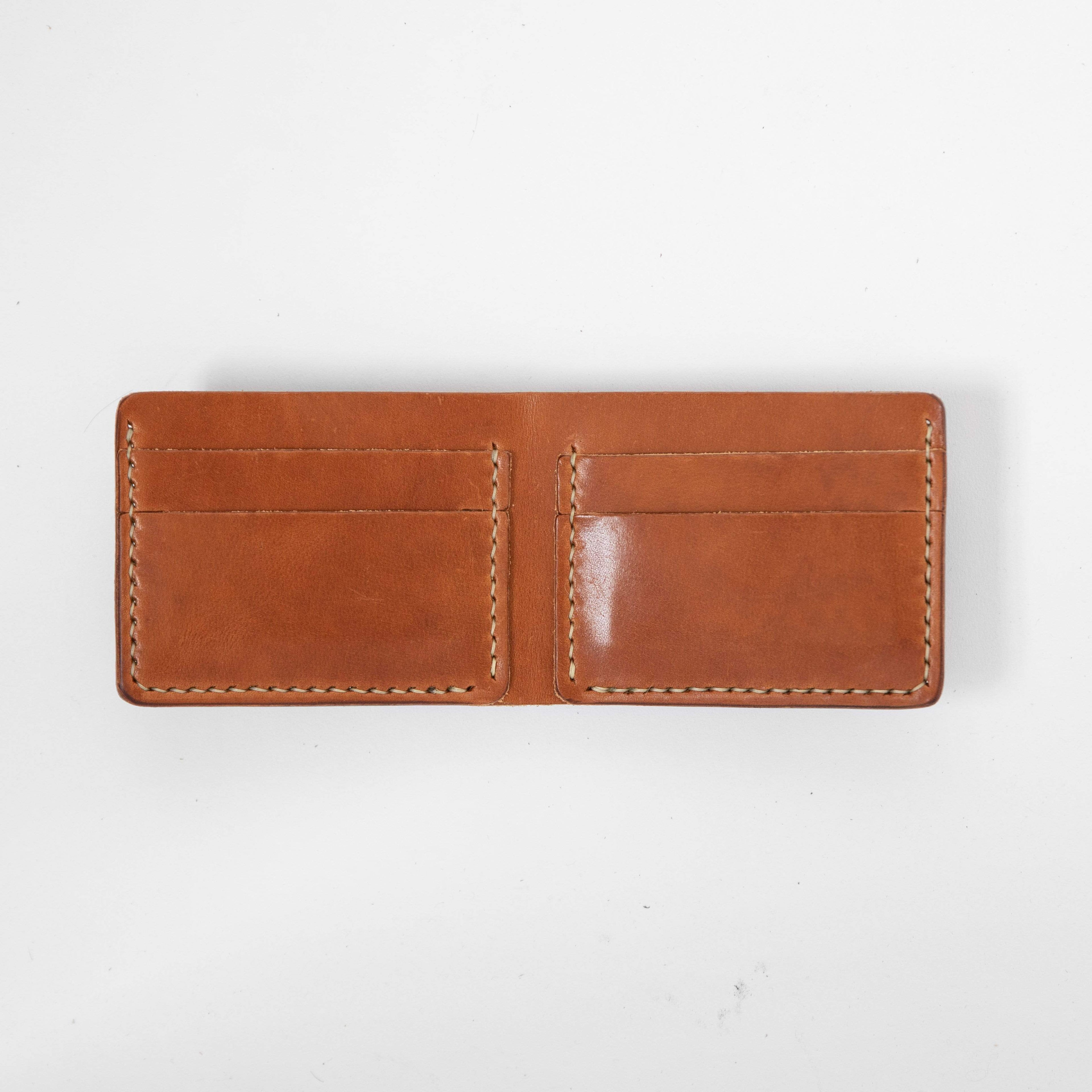 Buck Brown Billfold- leather billfold wallet - mens leather bifold wallet - KMM & Co.