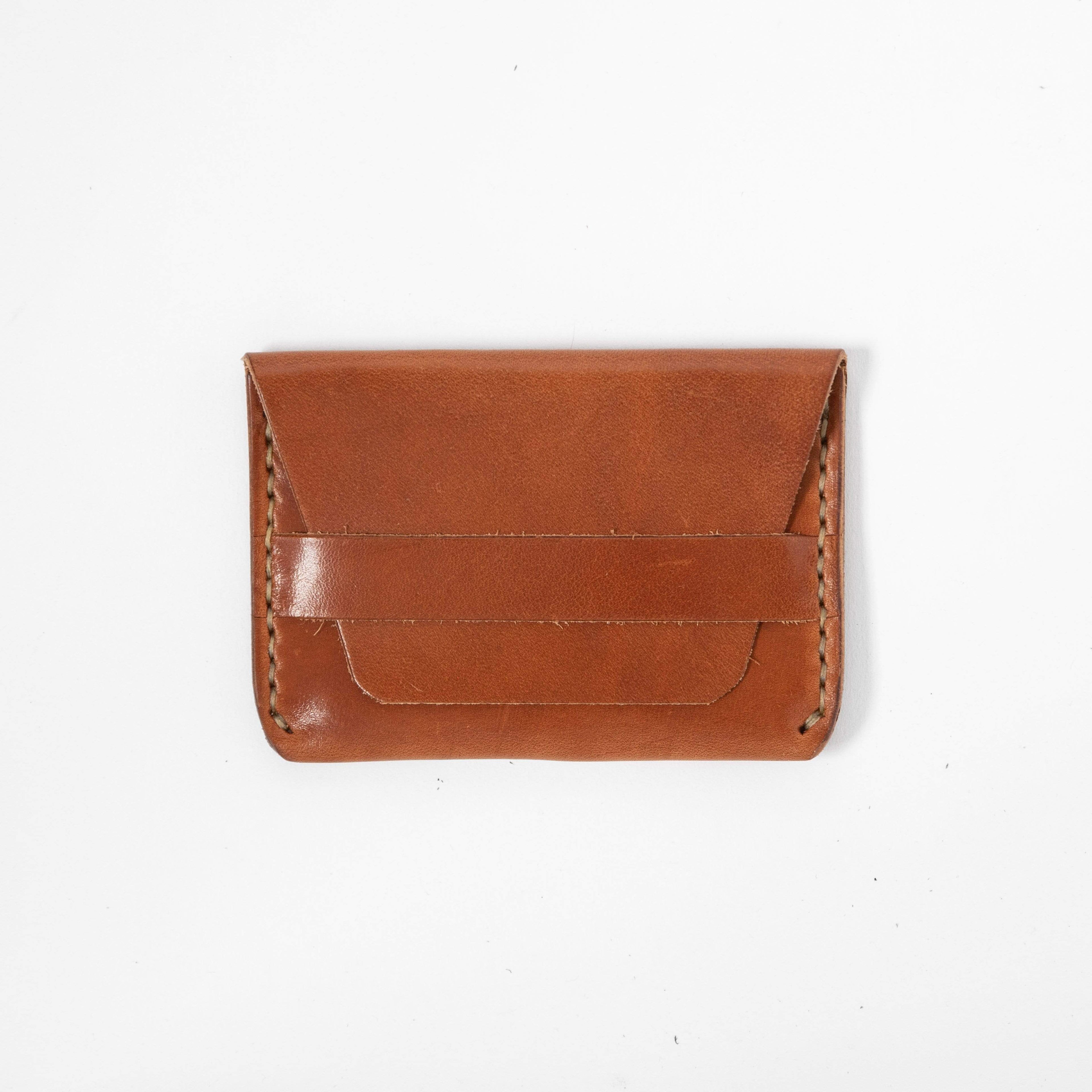 Buck Brown Flap Wallet- mens leather wallet - handmade leather wallets at KMM &amp; Co.