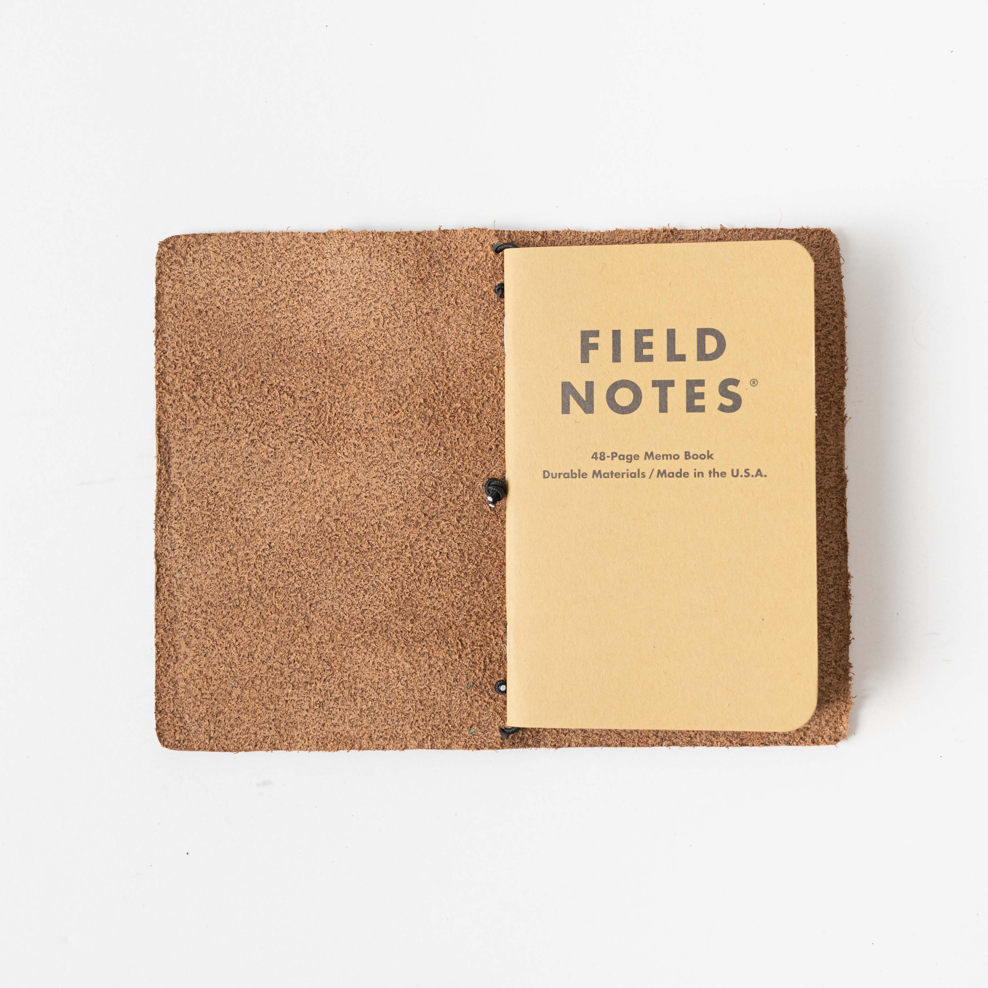 Burgundy Chromexcel Travel Notebook- leather journal - leather notebook - KMM & Co.