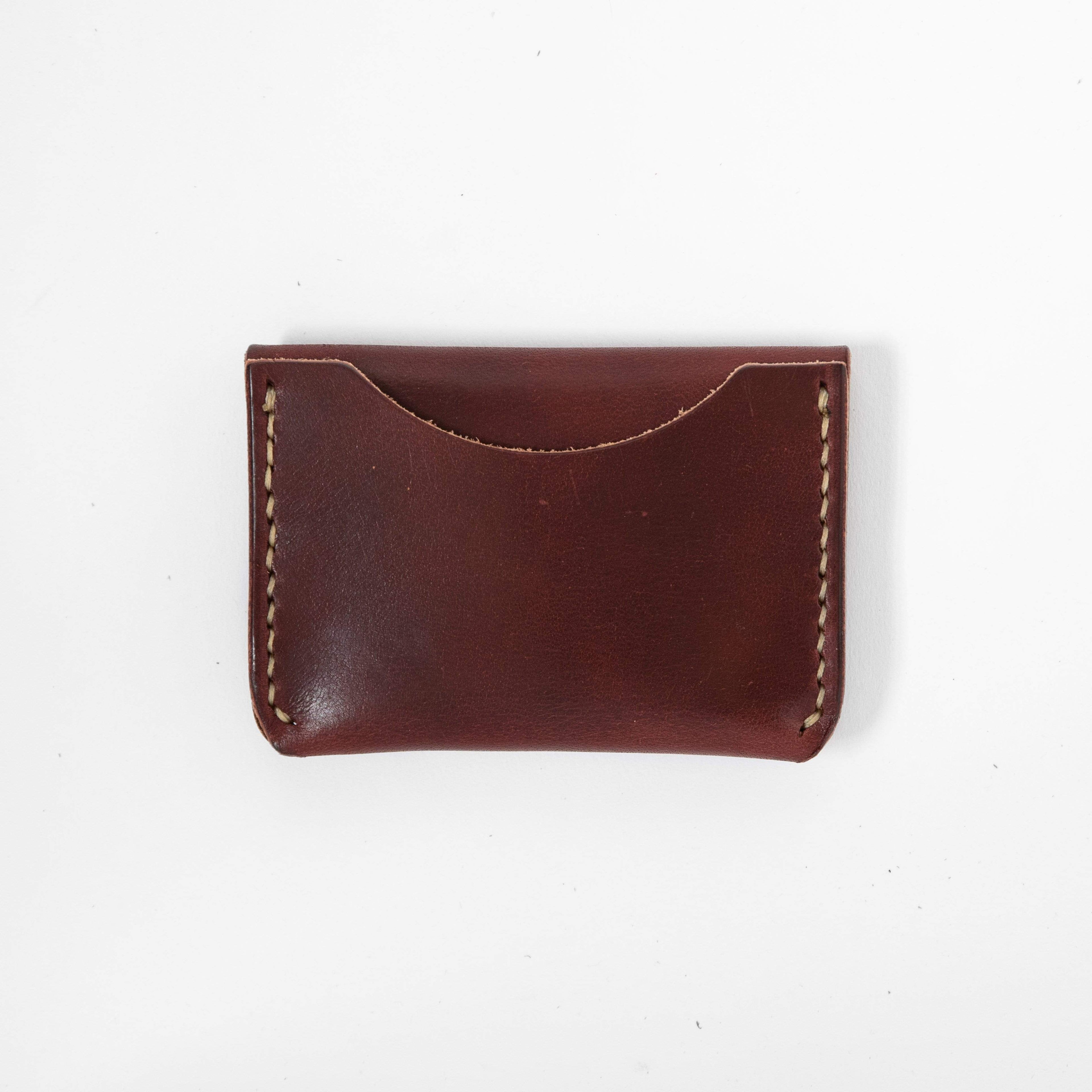 Burgundy Flap Wallet- mens leather wallet - handmade leather wallets at KMM & Co.