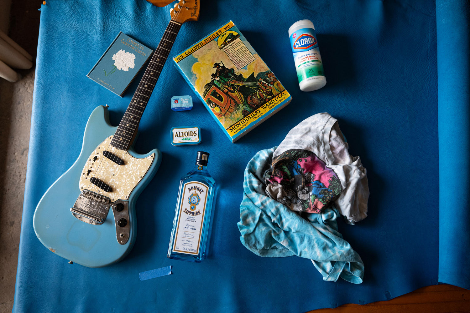 Cerulean Cypress Mini Tassel- leather tassel keychain - KMM & Co.