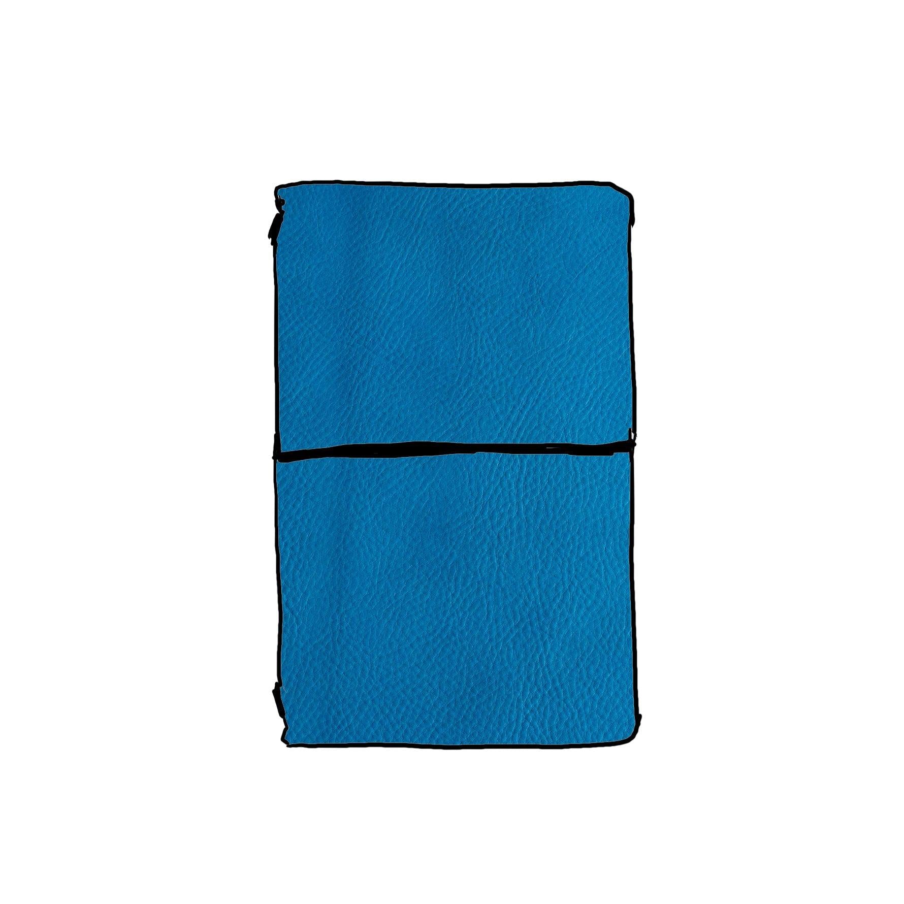 Cerulean Cypress Travel Notebook- leather journal - leather notebook - KMM & Co.