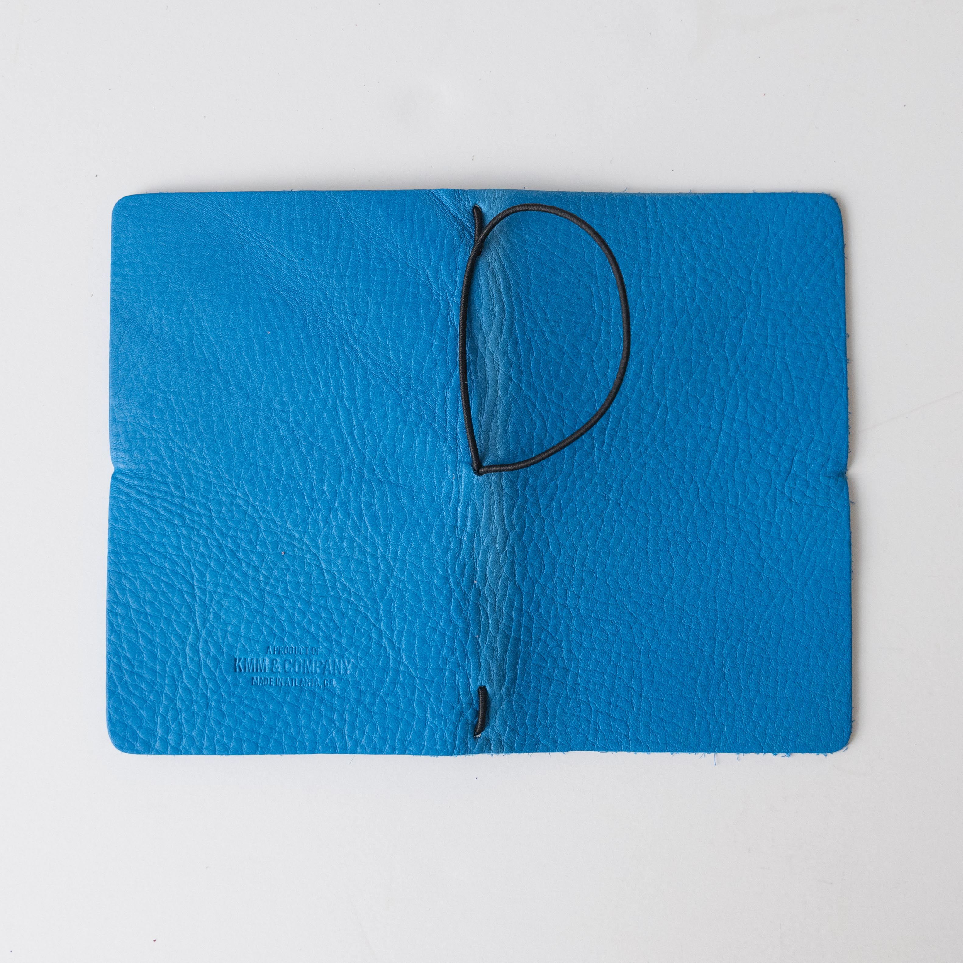 Cerulean Cypress Travel Notebook- leather journal - leather notebook - KMM & Co.