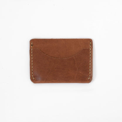 Cognac Card Case- mens leather wallet - leather wallets for women - KMM &amp; Co.
