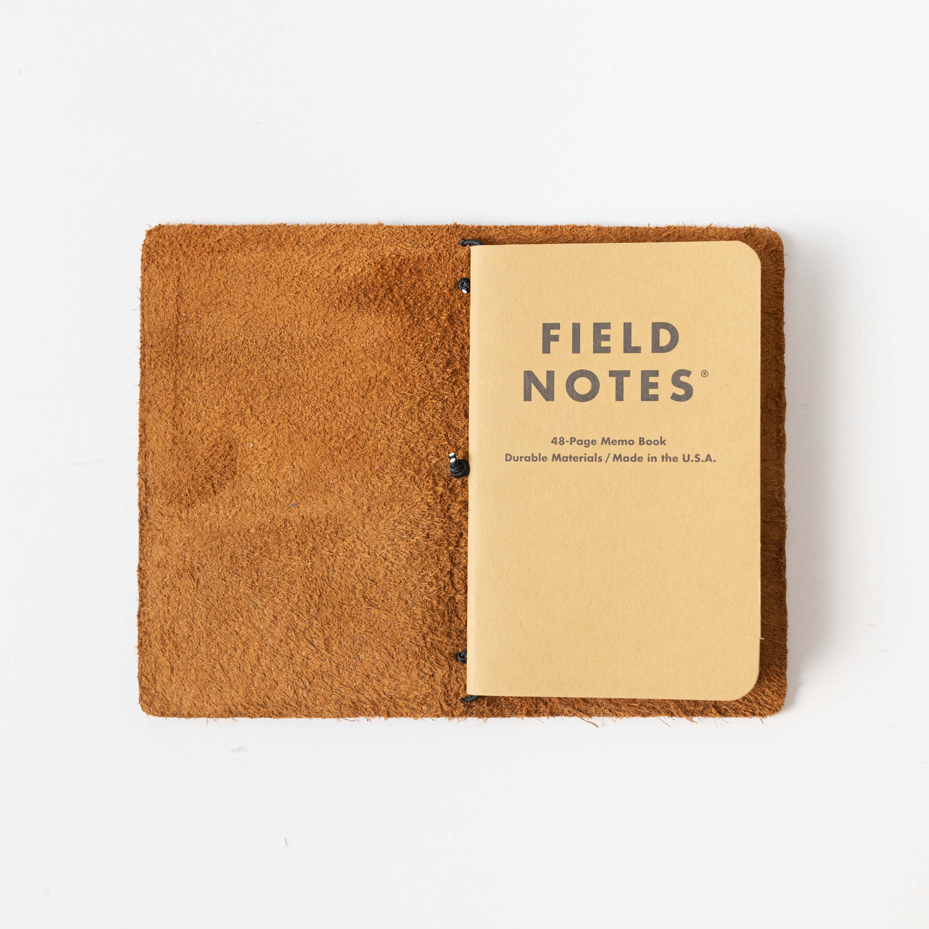 Cognac Cypress Travel Notebook- leather journal - leather notebook - KMM & Co.