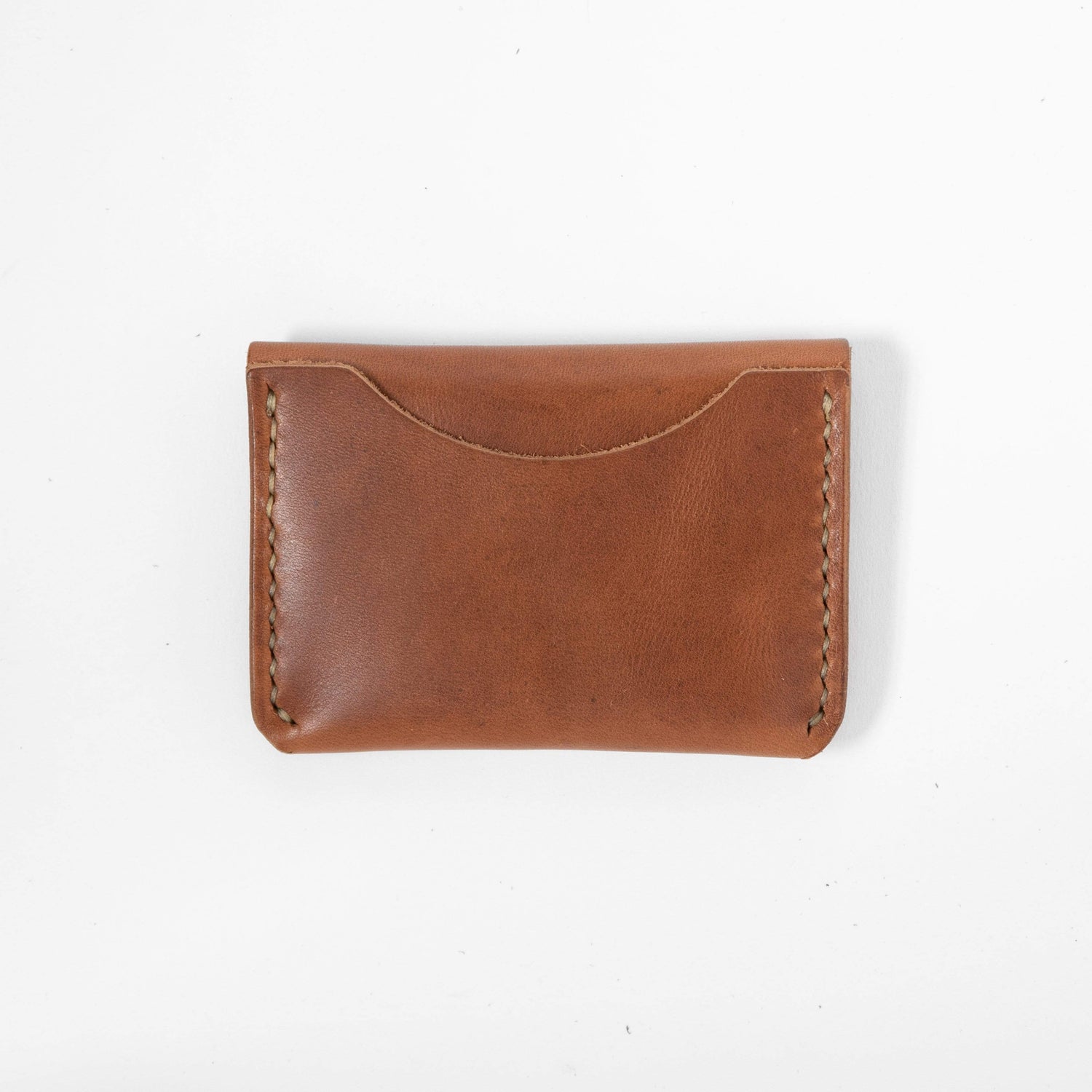 Cognac Flap Wallet- mens leather wallet - handmade leather wallets at KMM & Co.