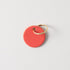 Coral Circle Key Fob- leather keychain - leather key holder - leather key fob - KMM & Co.