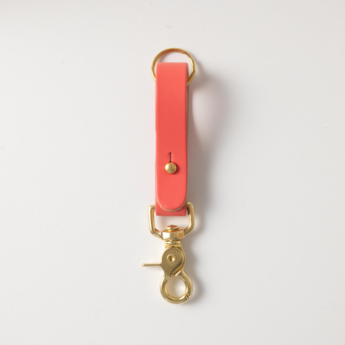 Coral Key Lanyard- leather keychain for men and women - KMM & Co.