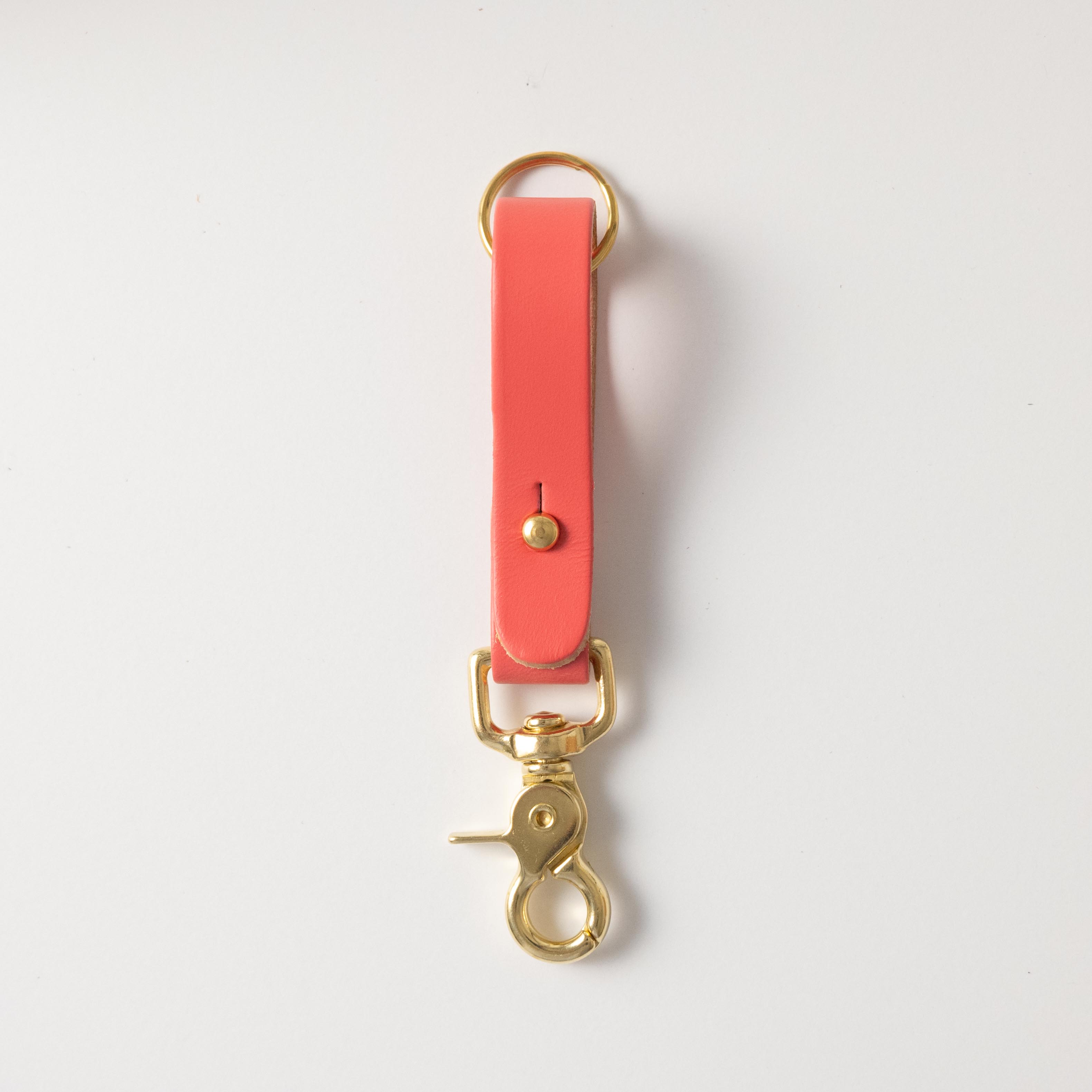 Coral Key Lanyard- leather keychain for men and women - KMM & Co.