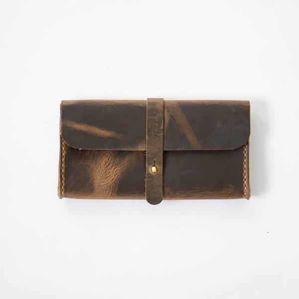 Crazy Horse Clutch Wallet- leather clutch bag - leather handmade bags - KMM &amp; Co.