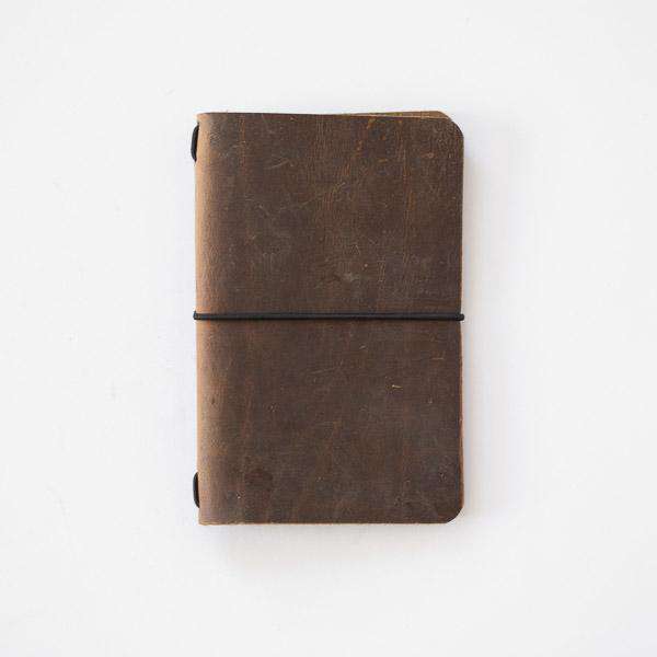 Crazy Horse Travel Notebook- leather journal - leather notebook - KMM & Co.