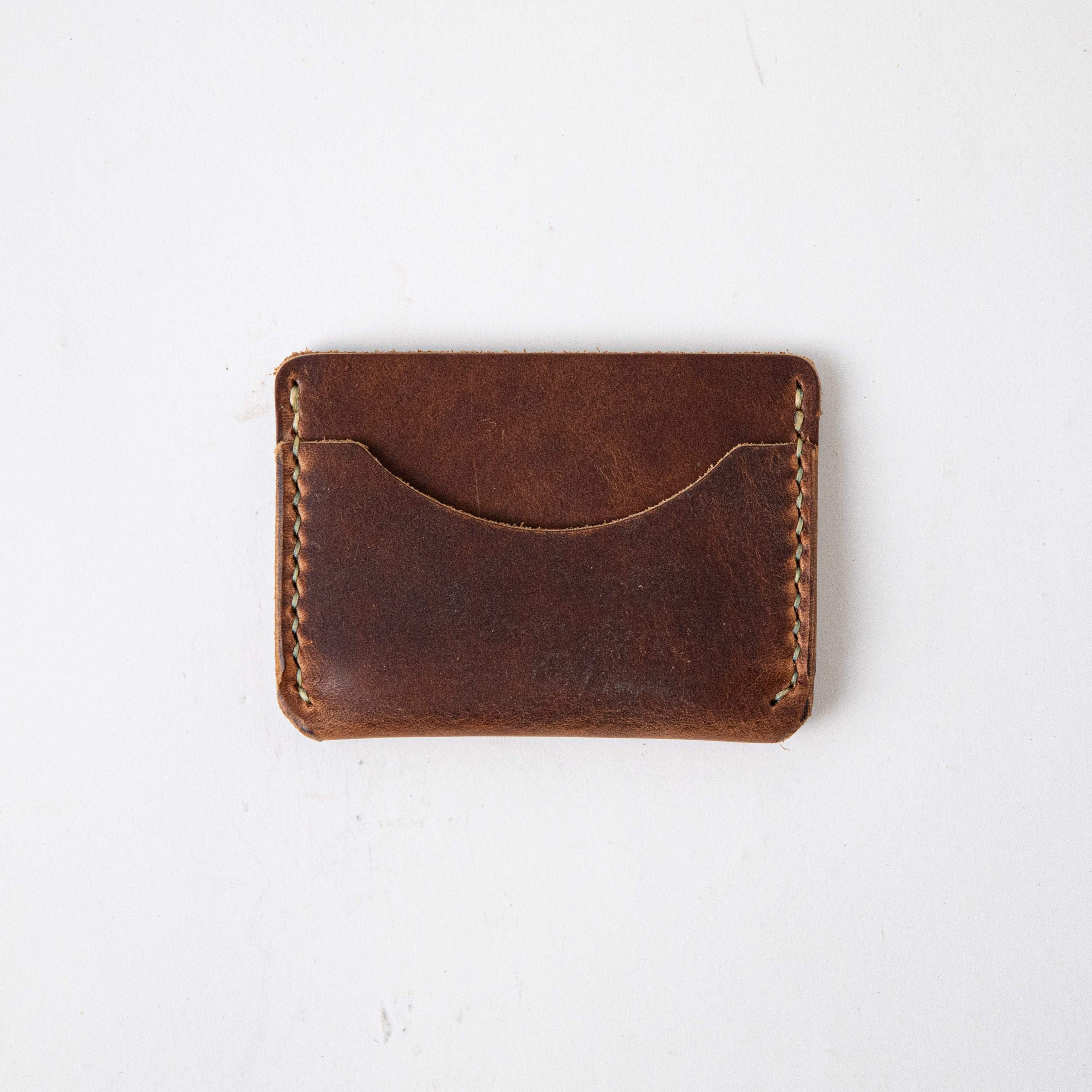 English Tan Card Case- mens leather wallet - leather wallets for women - KMM & Co.