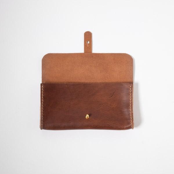 English Tan Clutch Wallet- leather clutch bag - leather handmade bags - KMM & Co.