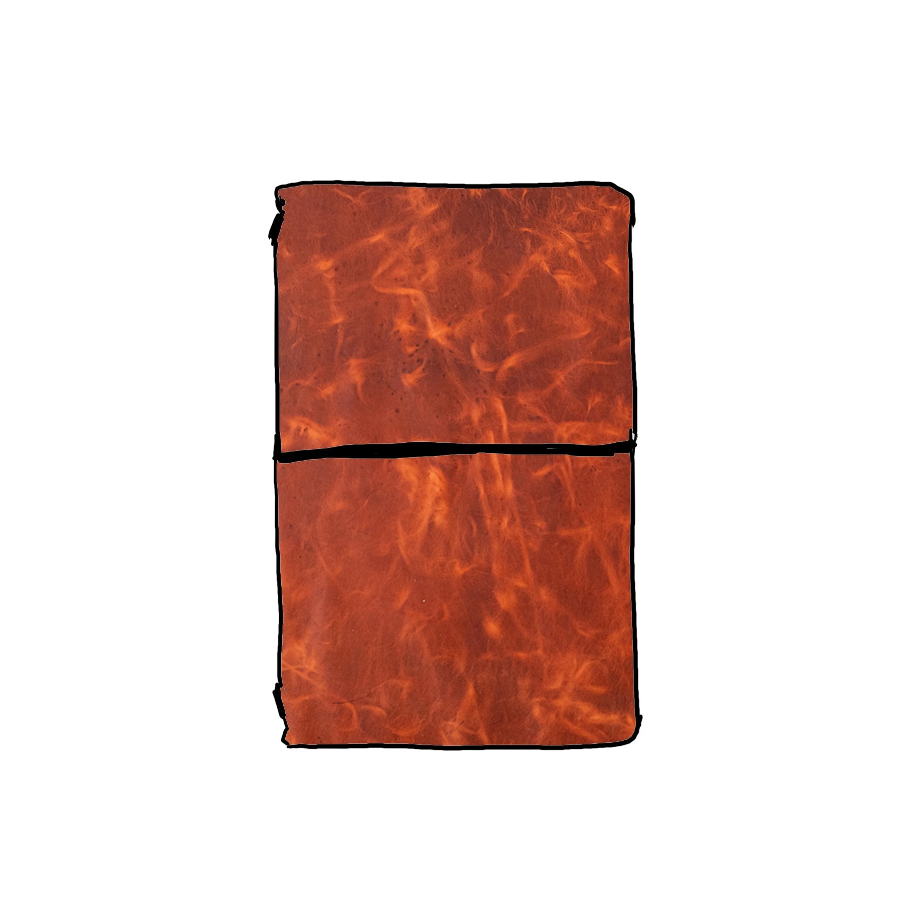 English Tan Derby Travel Notebook- leather journal - leather notebook - KMM & Co.