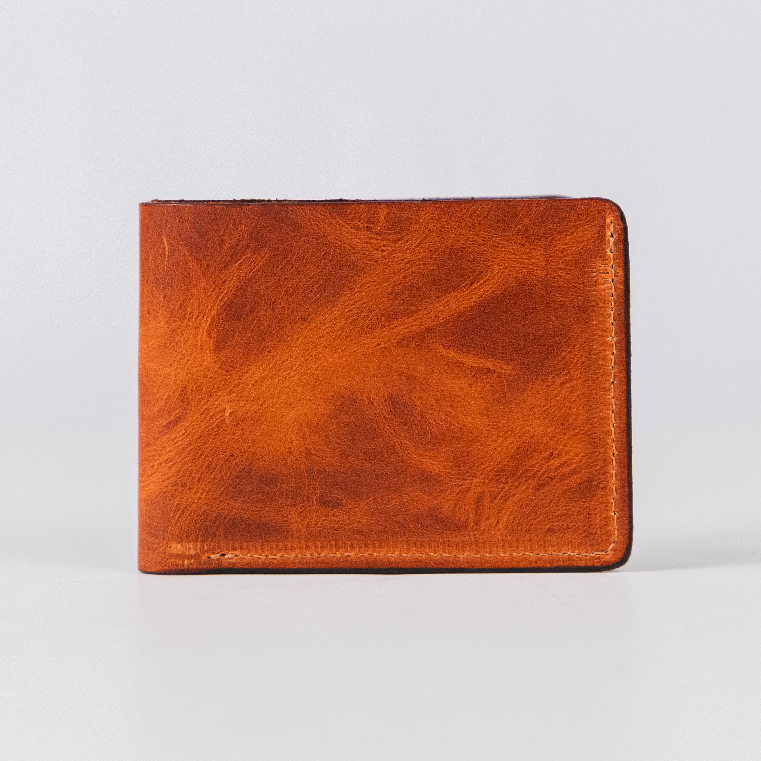 English Tan Dublin Billfold- leather billfold wallet - mens leather bifold wallet - KMM & Co.