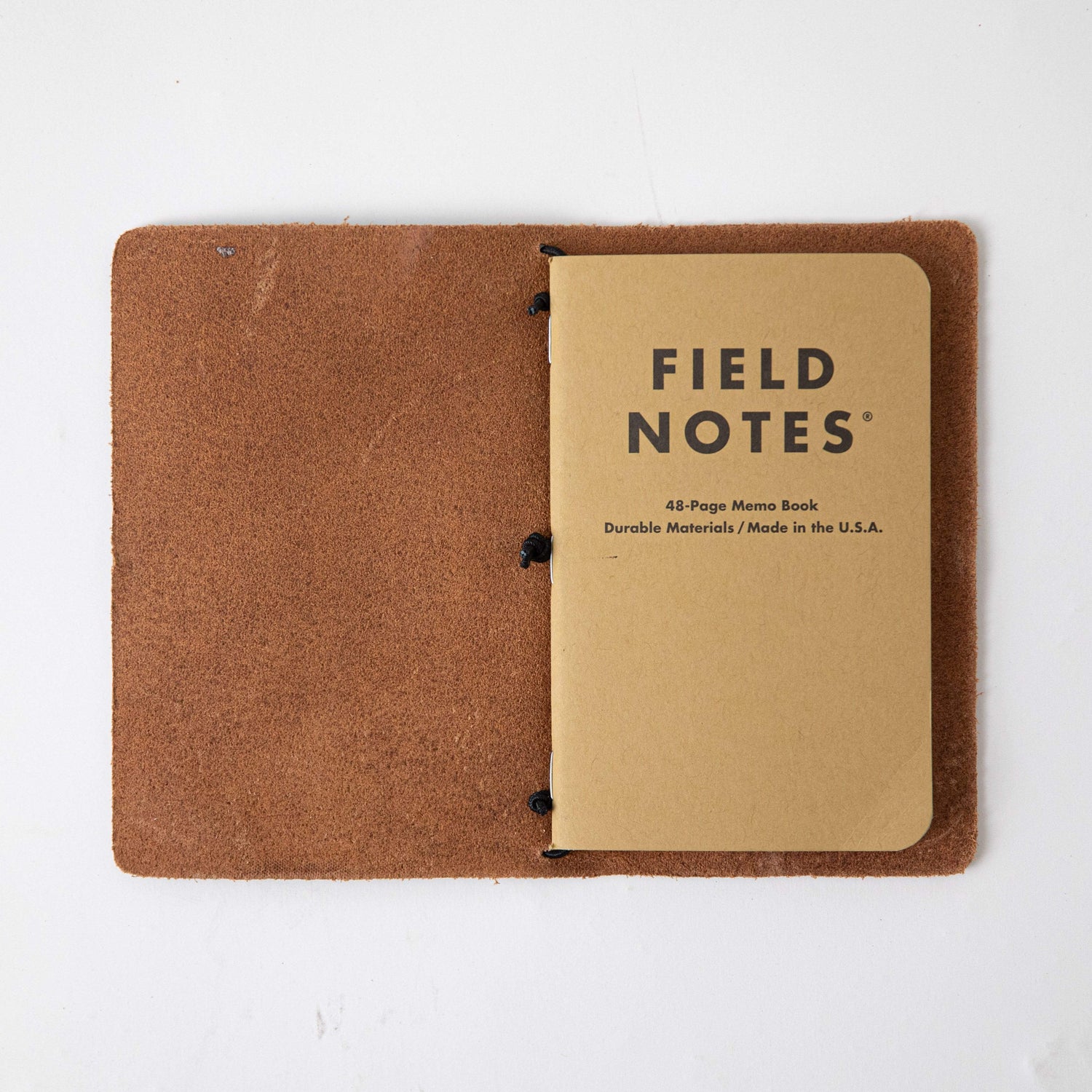 English Tan Travel Notebook- leather journal - leather notebook - KMM & Co.