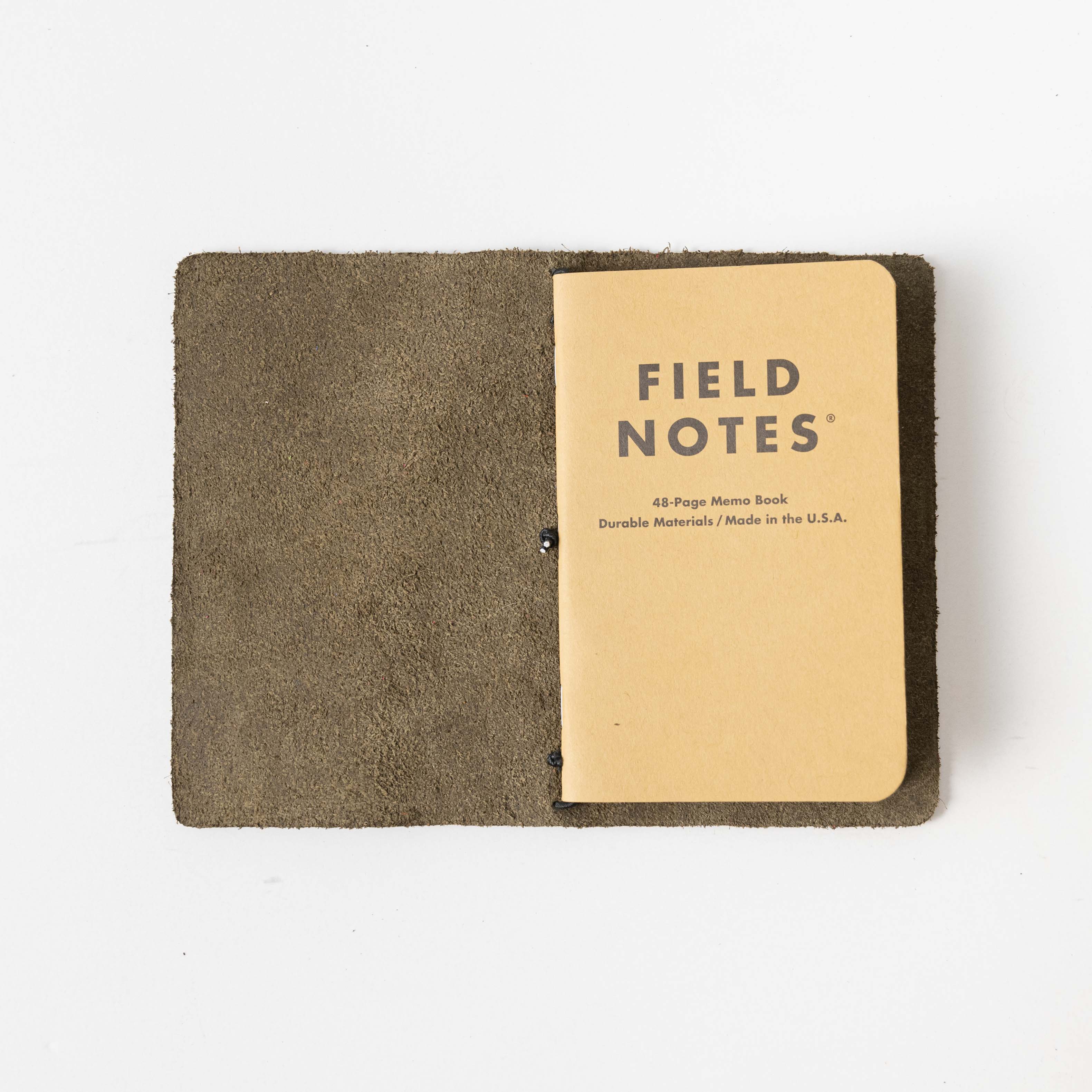 Forest Green Travel Notebook- leather journal - leather notebook - KMM & Co.