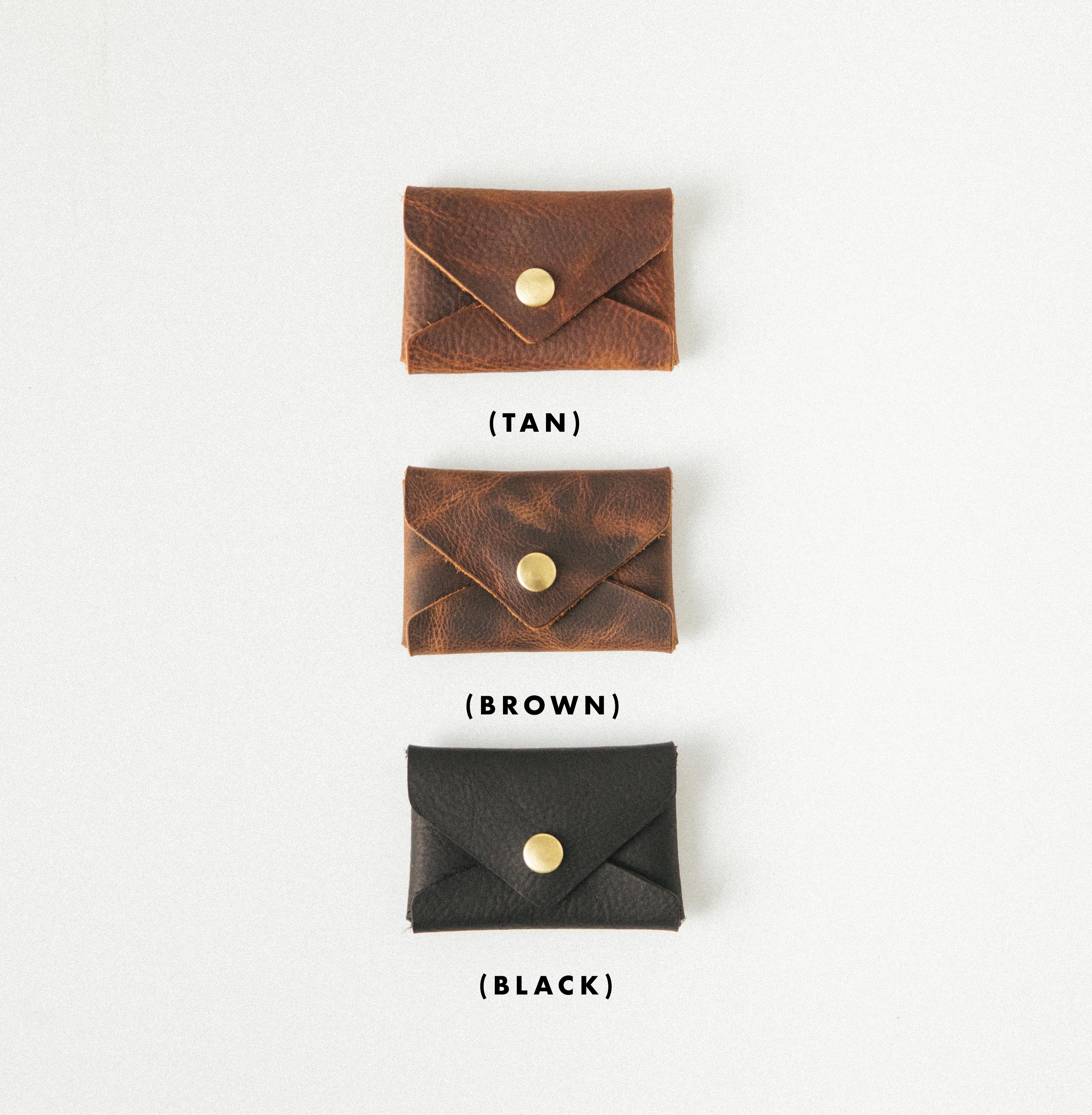 Get a free card envelope!- card holder wallet - leather wallet made in America at KMM & Co.