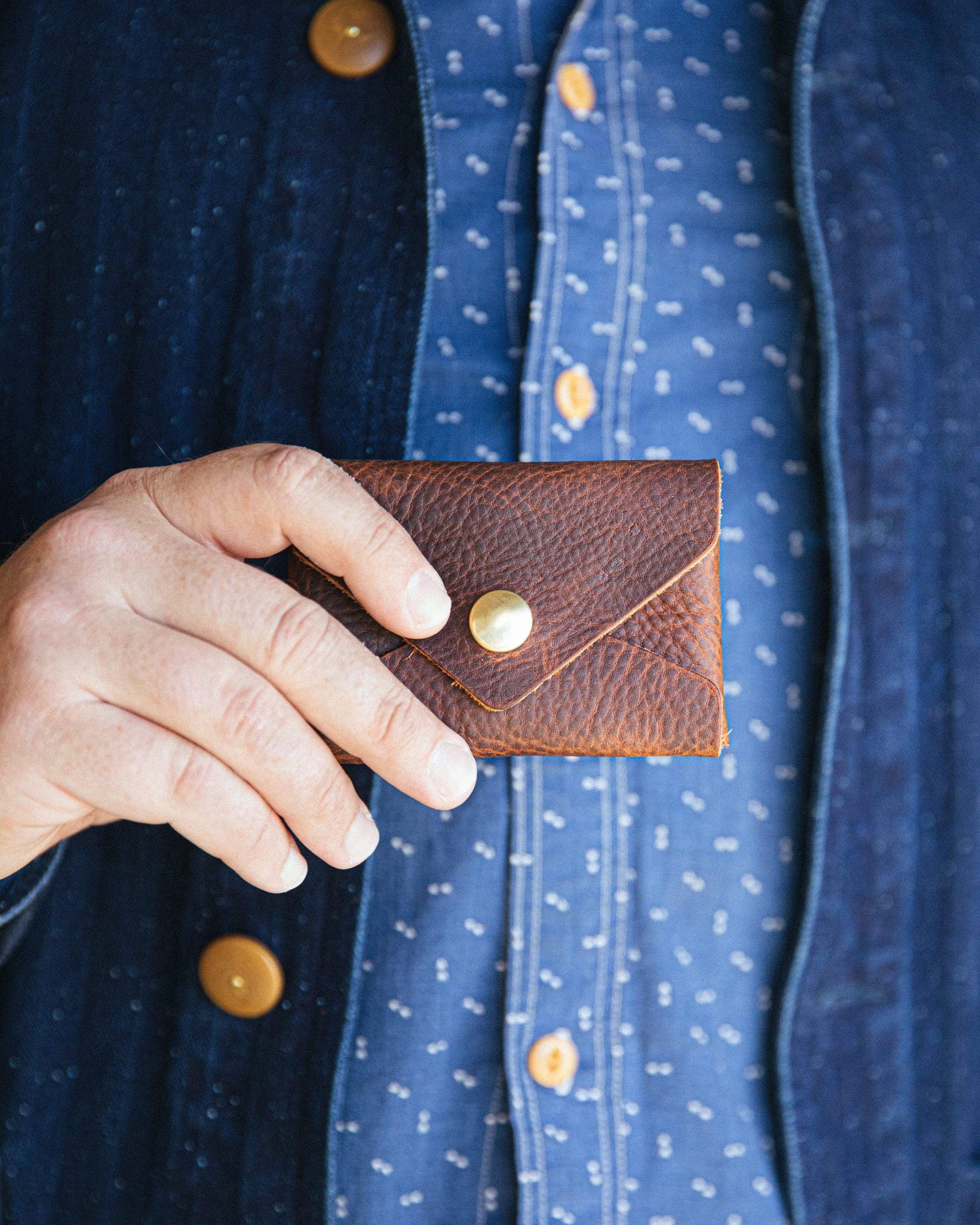 Get a free card envelope!- card holder wallet - leather wallet made in America at KMM & Co.
