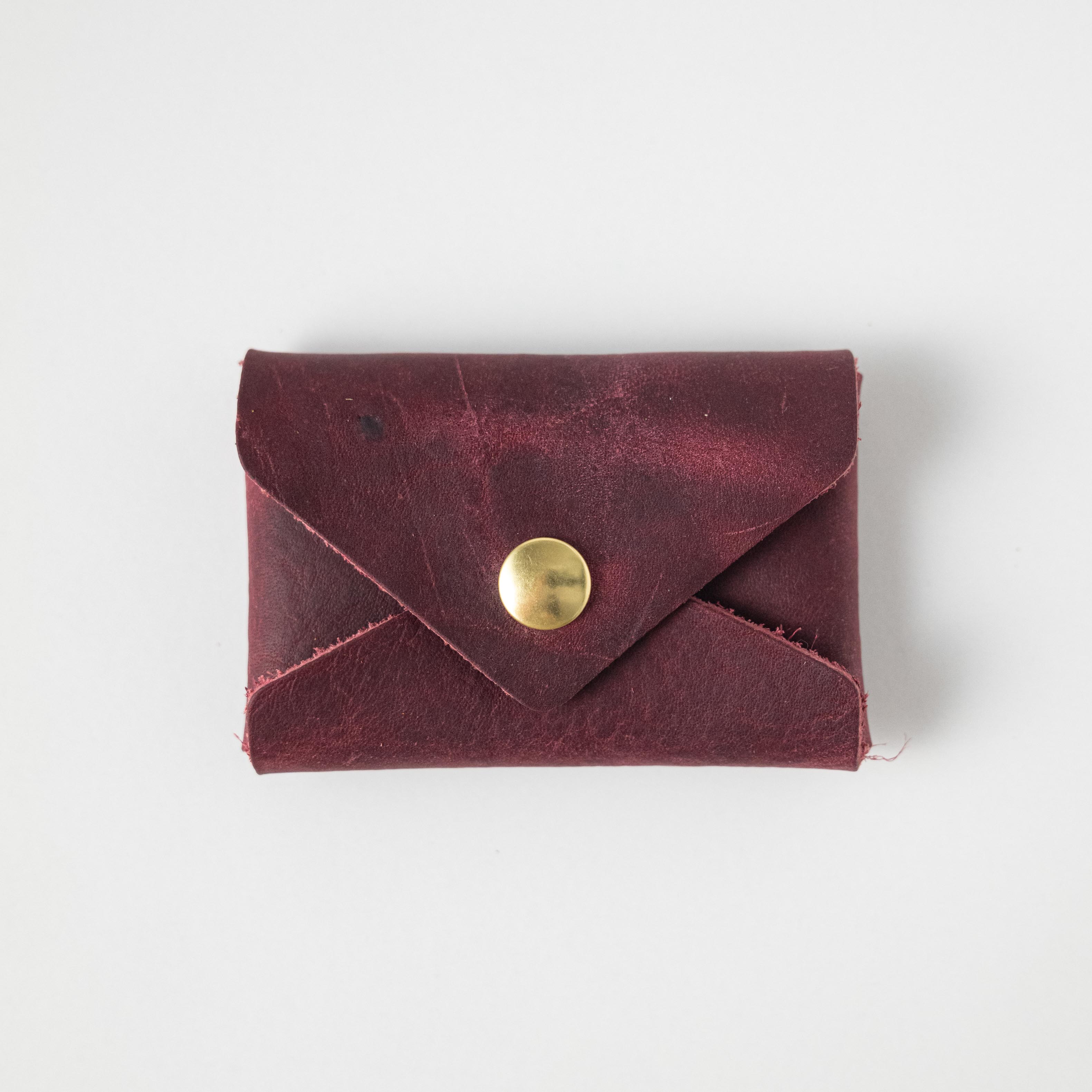Get a free card envelope!- card holder wallet - leather wallet made in America at KMM & Co.