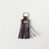 Glossy Purple Tassel Keychain- leather tassel keychain - KMM & Co.