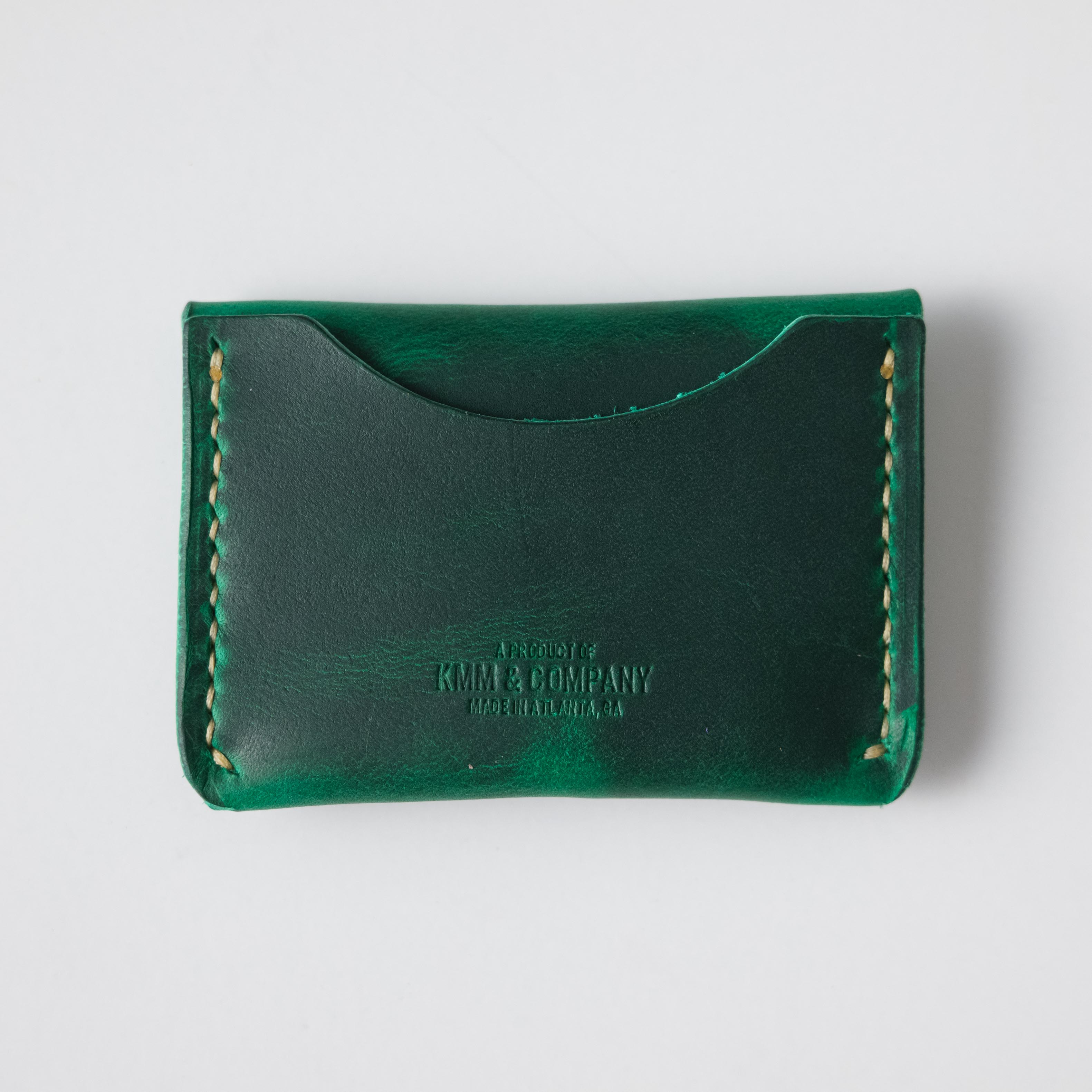 Golf Green Dublin Flap Wallet- mens leather wallet - handmade leather wallets at KMM & Co.