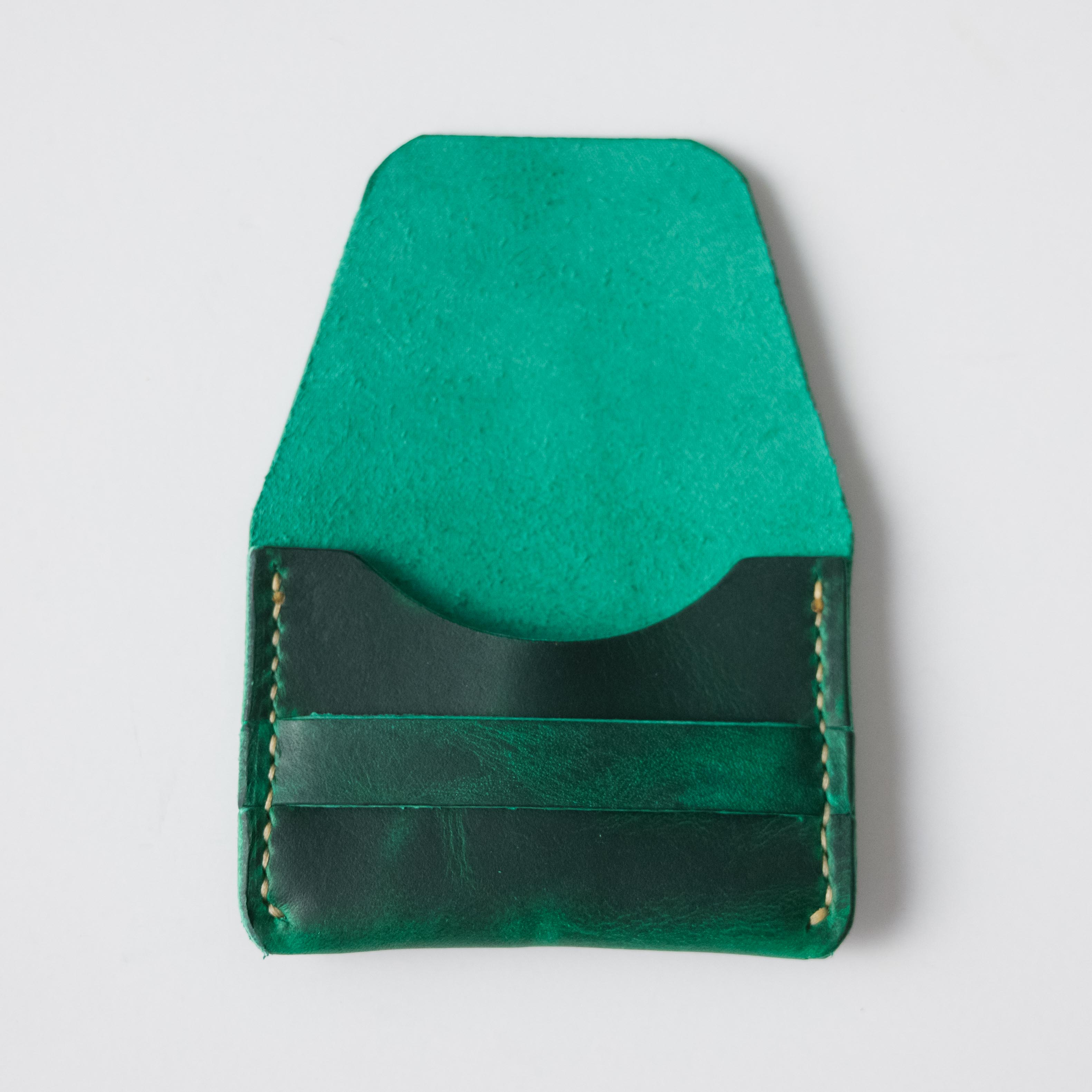 Golf Green Dublin Flap Wallet- mens leather wallet - handmade leather wallets at KMM & Co.