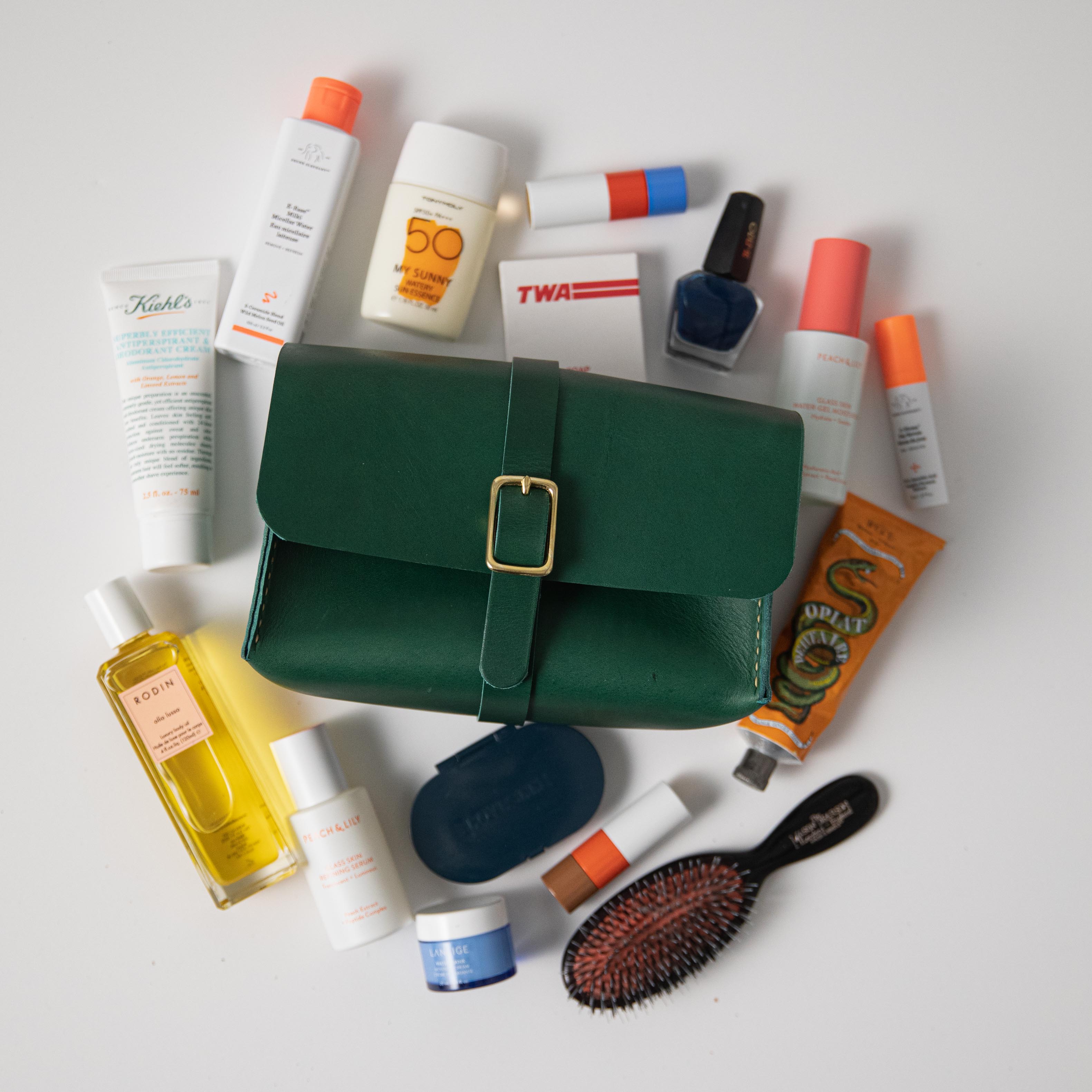 Green Dopp Kit- mens toiletry bag - KMM & Co.