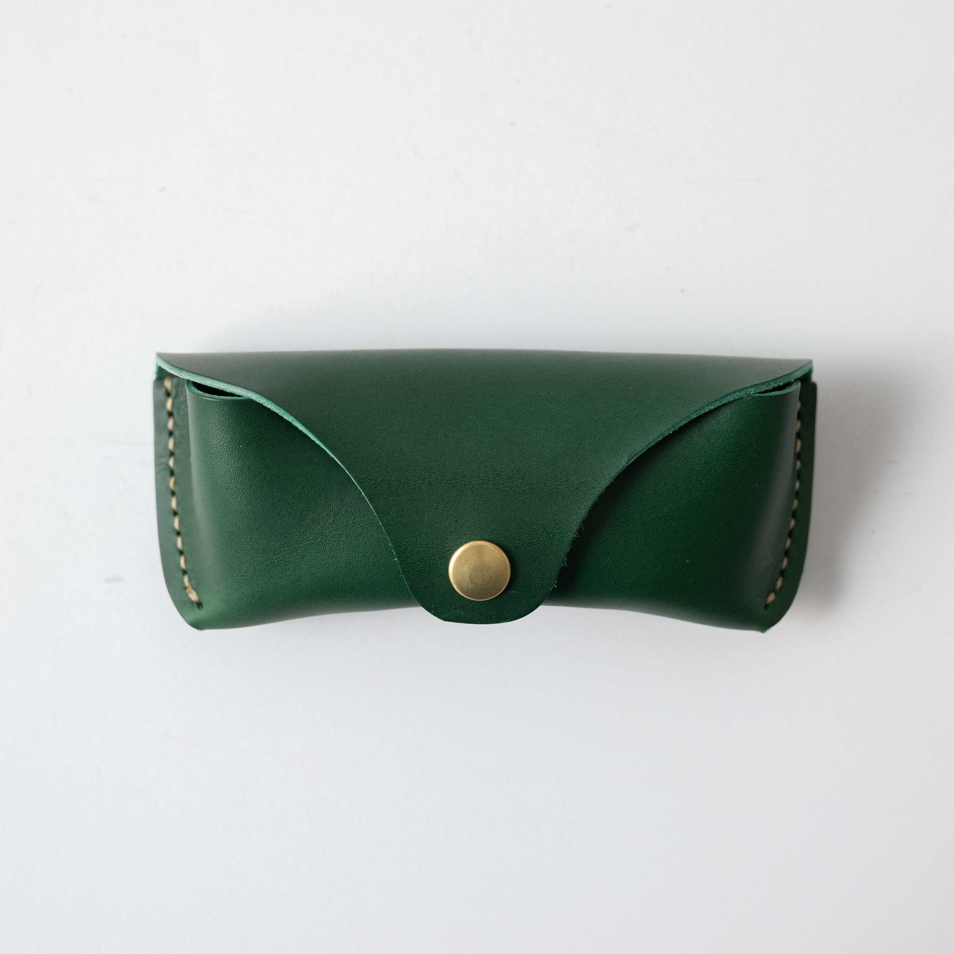 Green Sunglasses Case- leather glasses case - KMM & Co.