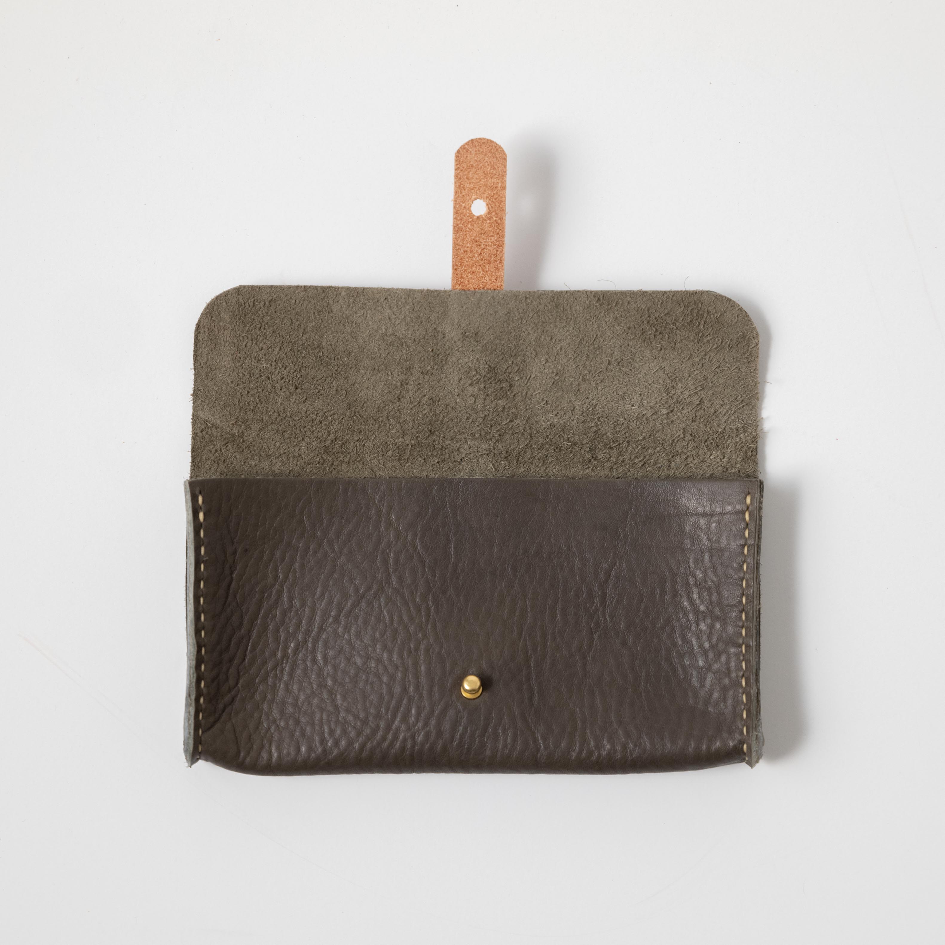 Grey Cypress Clutch Wallet- leather clutch bag - leather handmade bags - KMM & Co.