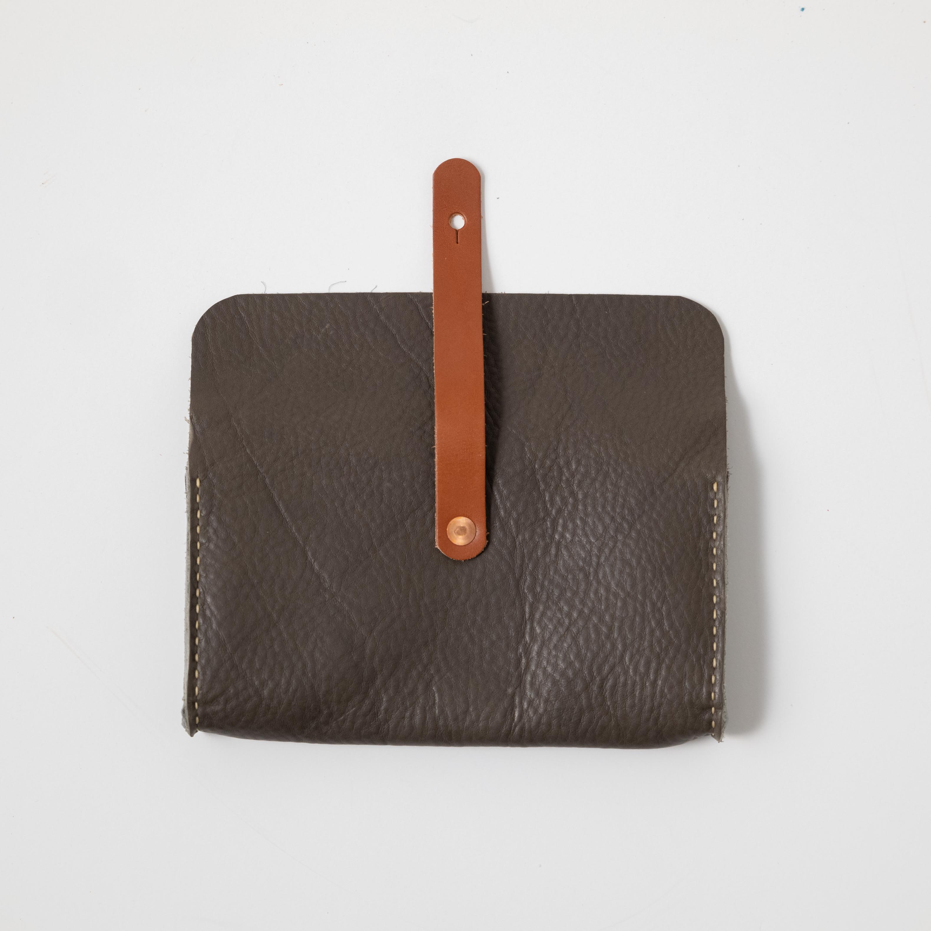 Grey Cypress Clutch Wallet- leather clutch bag - leather handmade bags - KMM & Co.