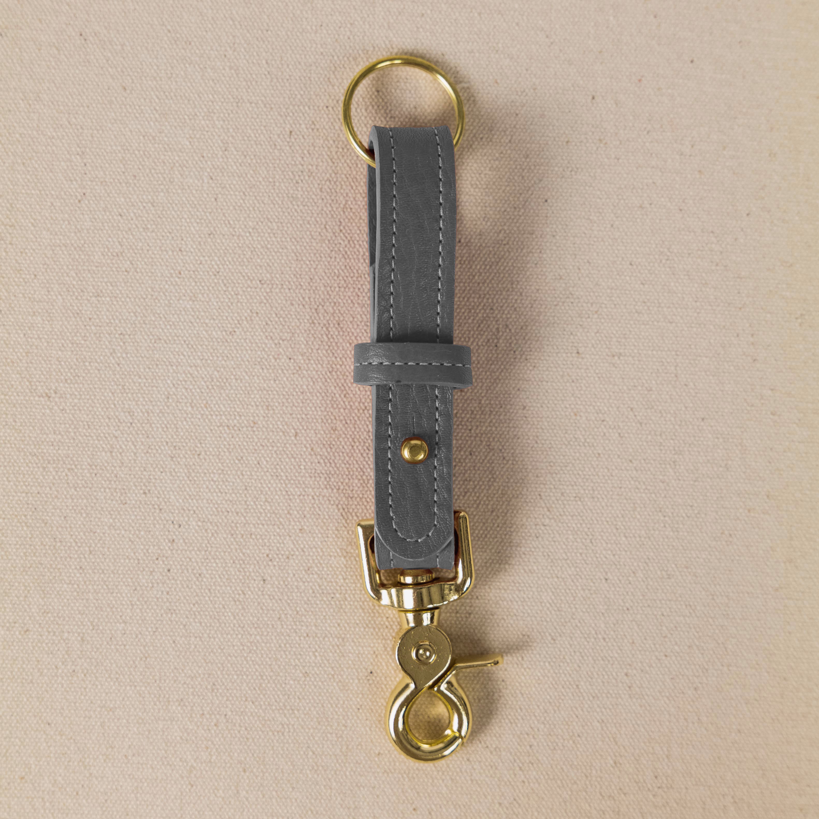 Grey Cypress Key Lanyard- leather keychain for men and women - KMM & Co.