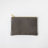 Grey Cypress Small Zip Pouch- small zipper pouch - leather zipper pouch - KMM & Co.