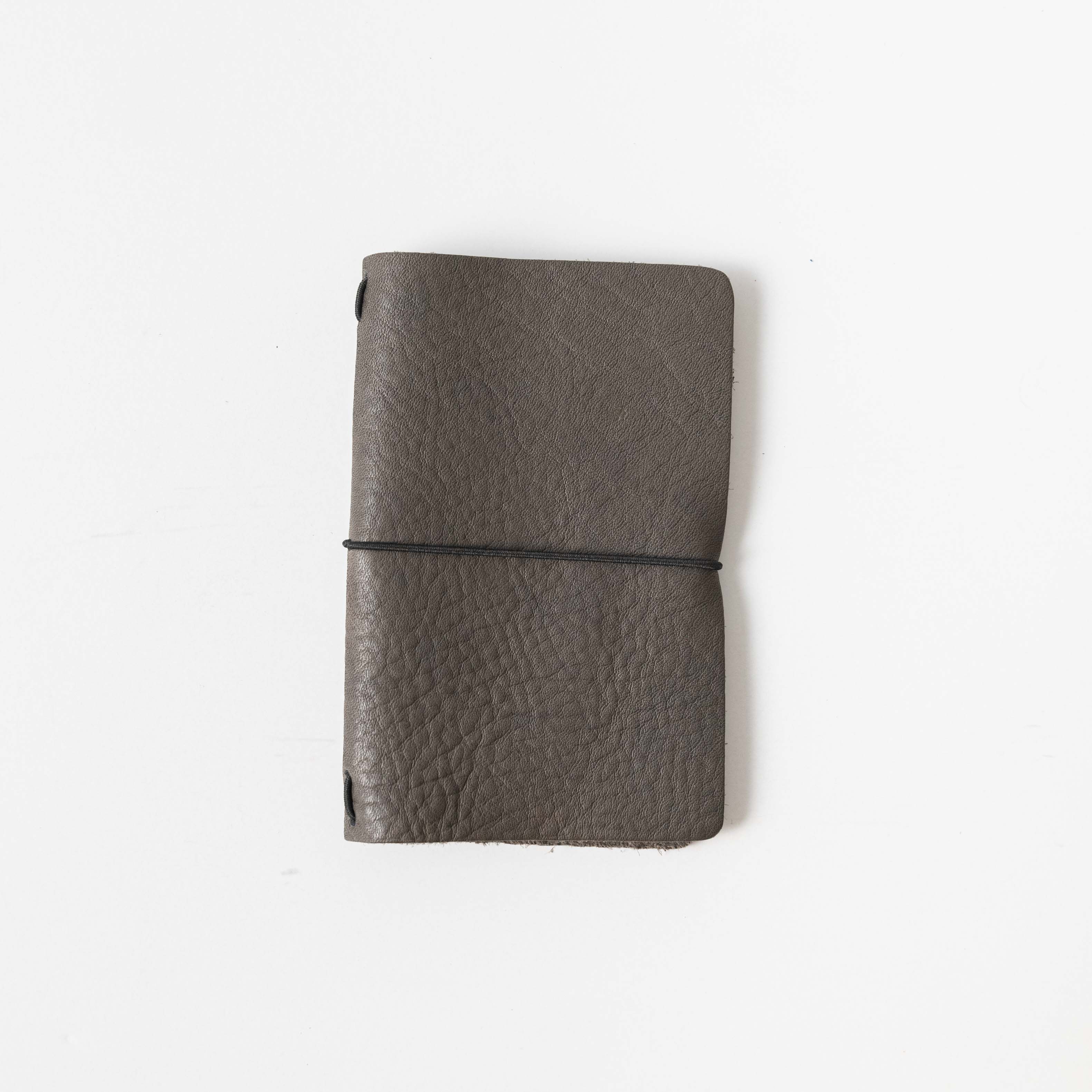 Grey Cypress Travel Notebook- leather journal - leather notebook - KMM & Co.