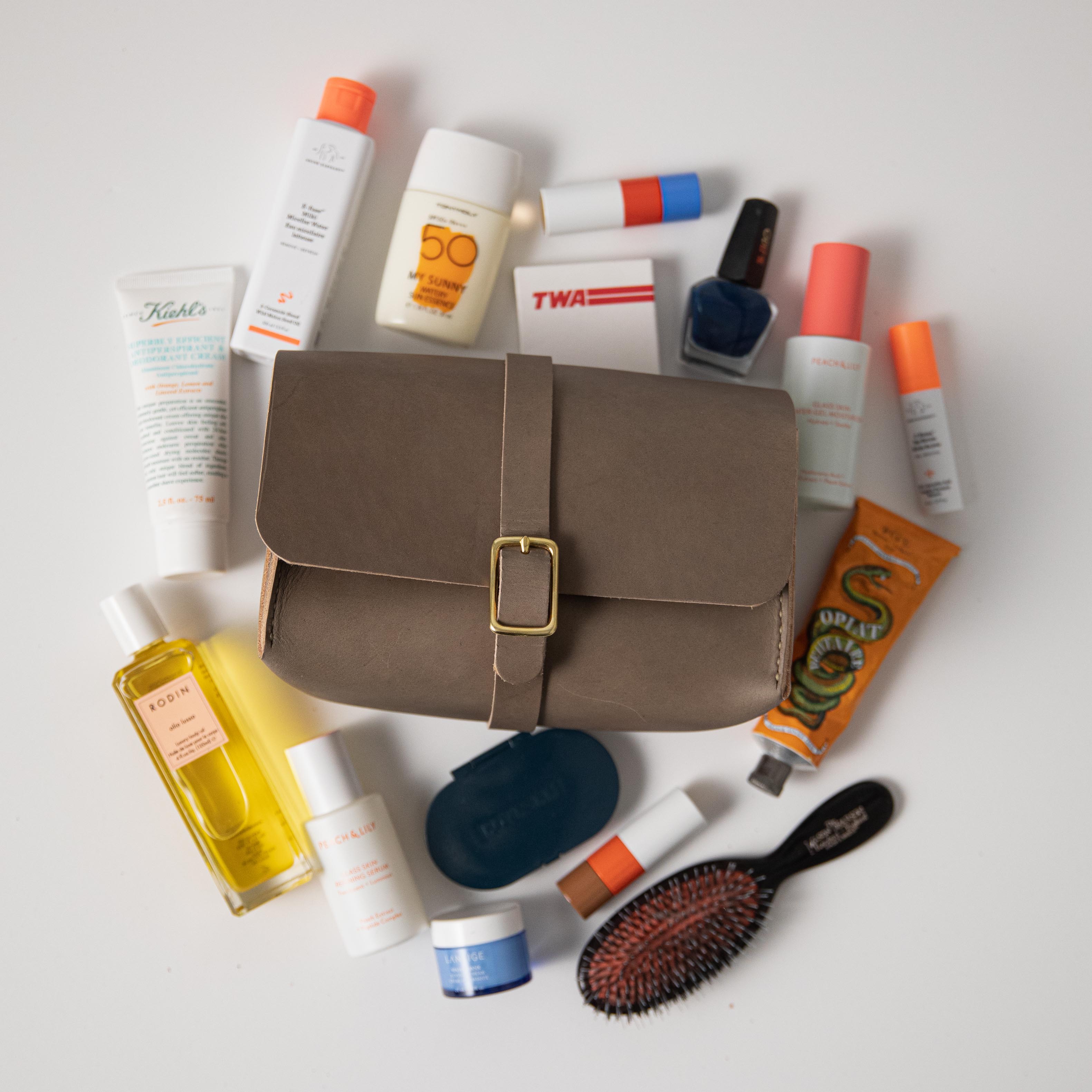 Grey Dopp Kit- mens toiletry bag - KMM & Co.