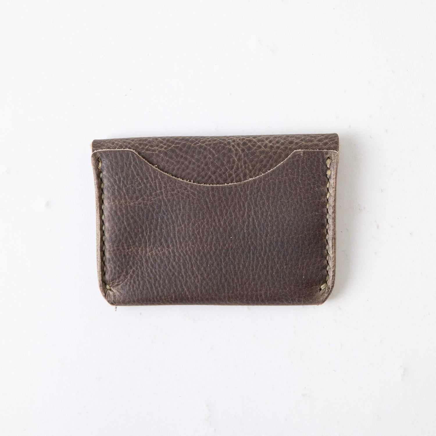 Grey Kodiak Flap Wallet- mens leather wallet - handmade leather wallets at KMM & Co.