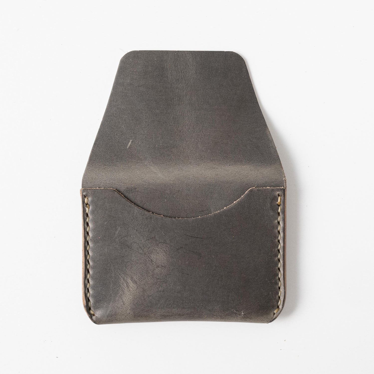 Grey Sky Flap Wallet- mens leather wallet - handmade leather wallets at KMM & Co.