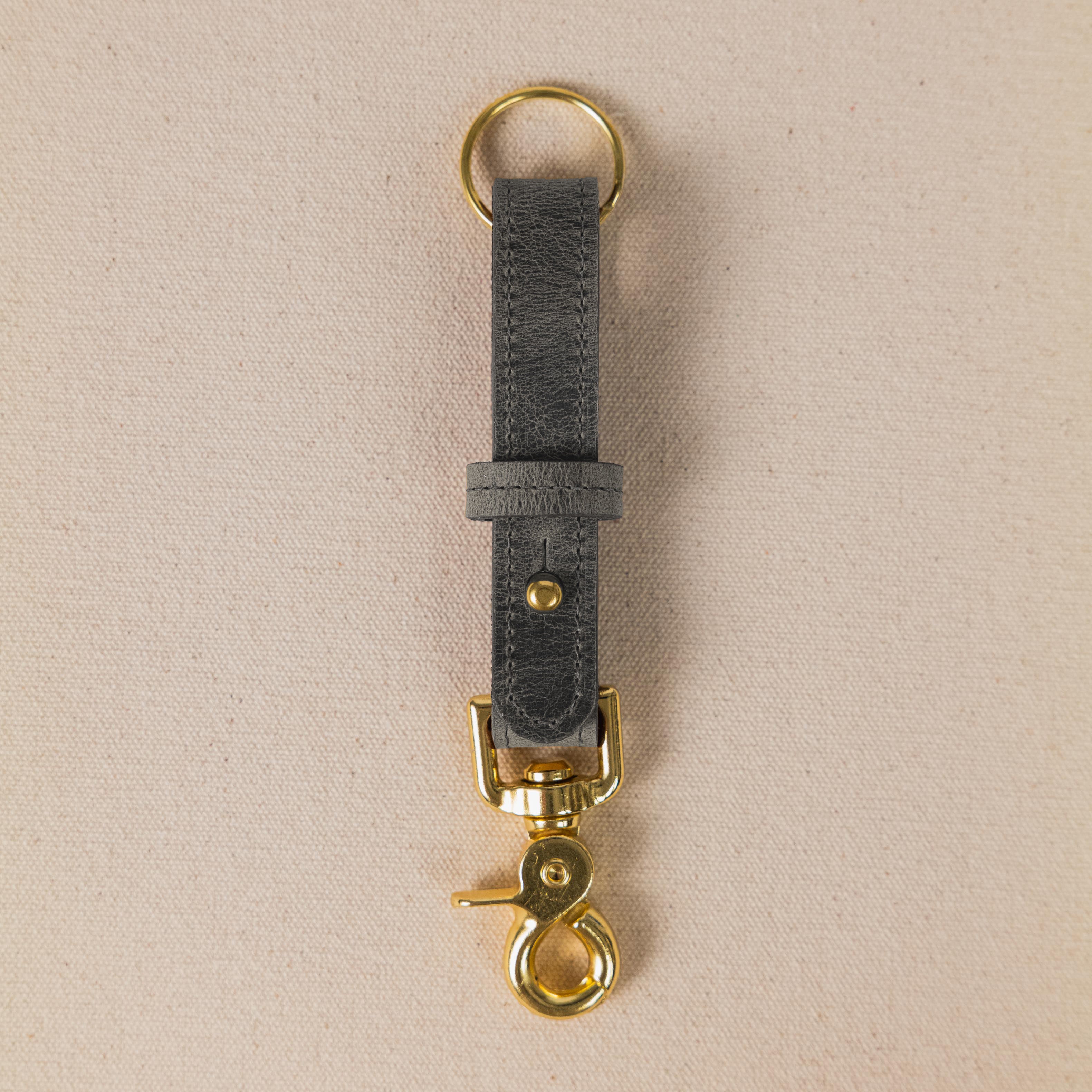 Grey Sky Key Lanyard- leather keychain for men and women - KMM & Co.