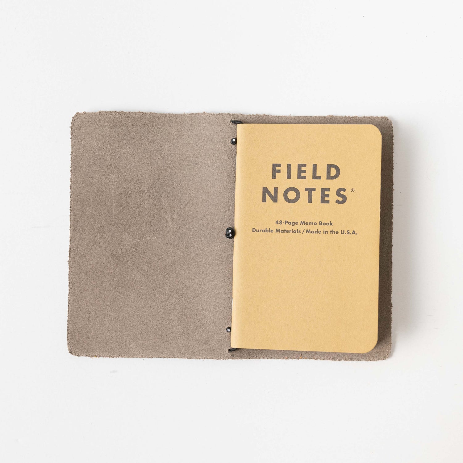 Grey Sky Travel Notebook- leather journal - leather notebook - KMM & Co.