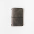 Grey Sky Travel Notebook- leather journal - leather notebook - KMM & Co.