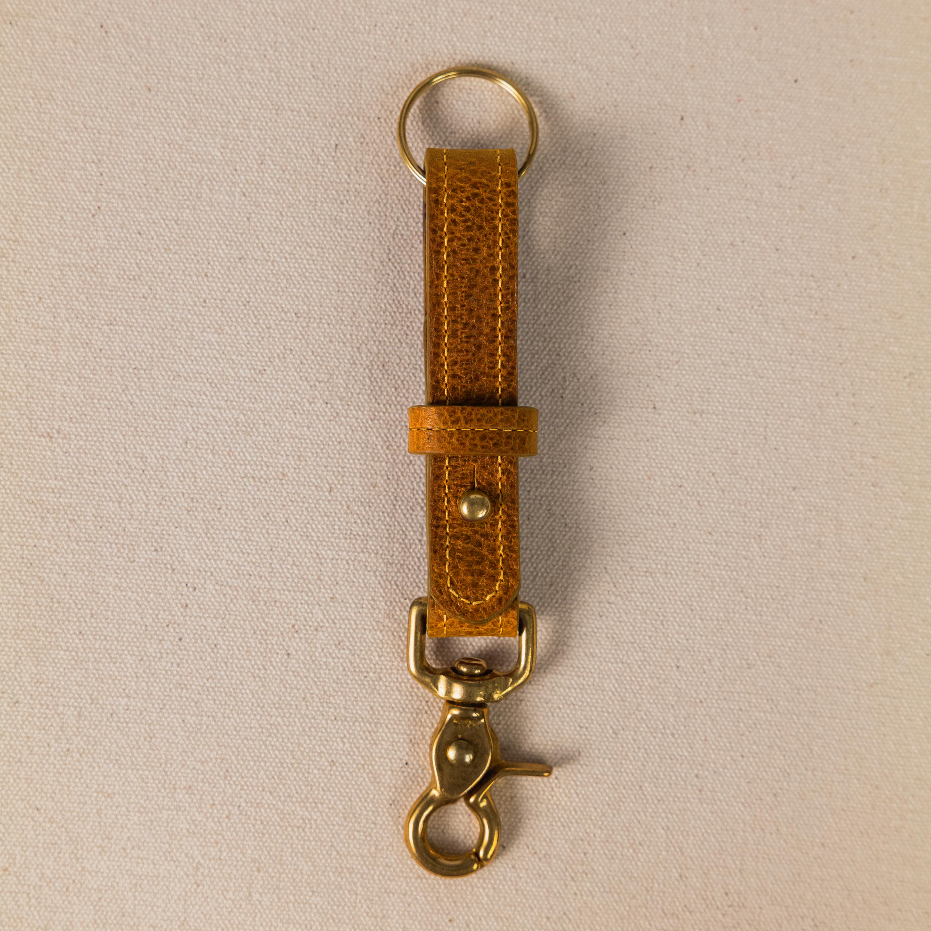 Honey Bulldog Key Lanyard- leather keychain for men and women - KMM & Co.