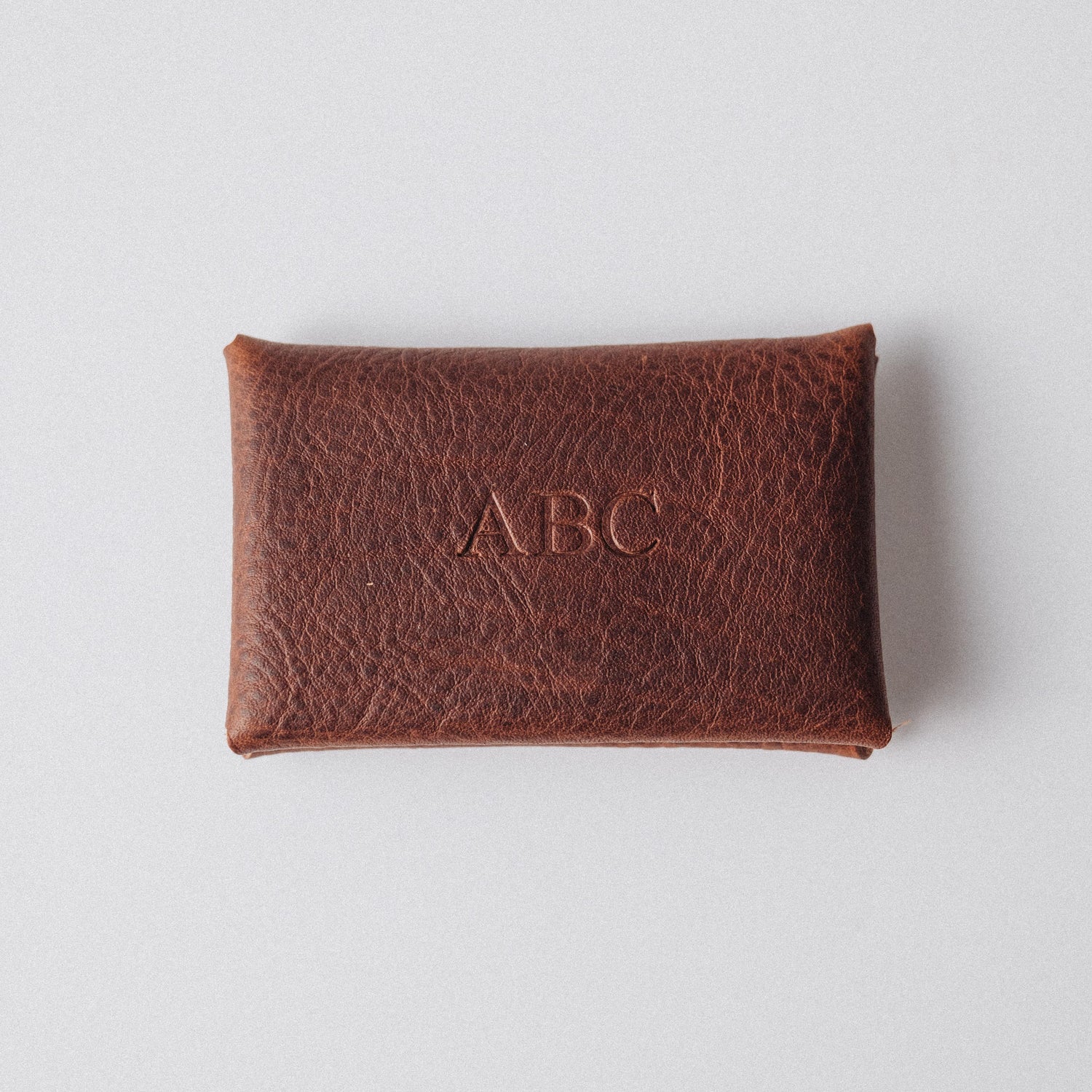 Horween Double Card Envelope- card holder wallet - leather wallet made in America at KMM & Co.