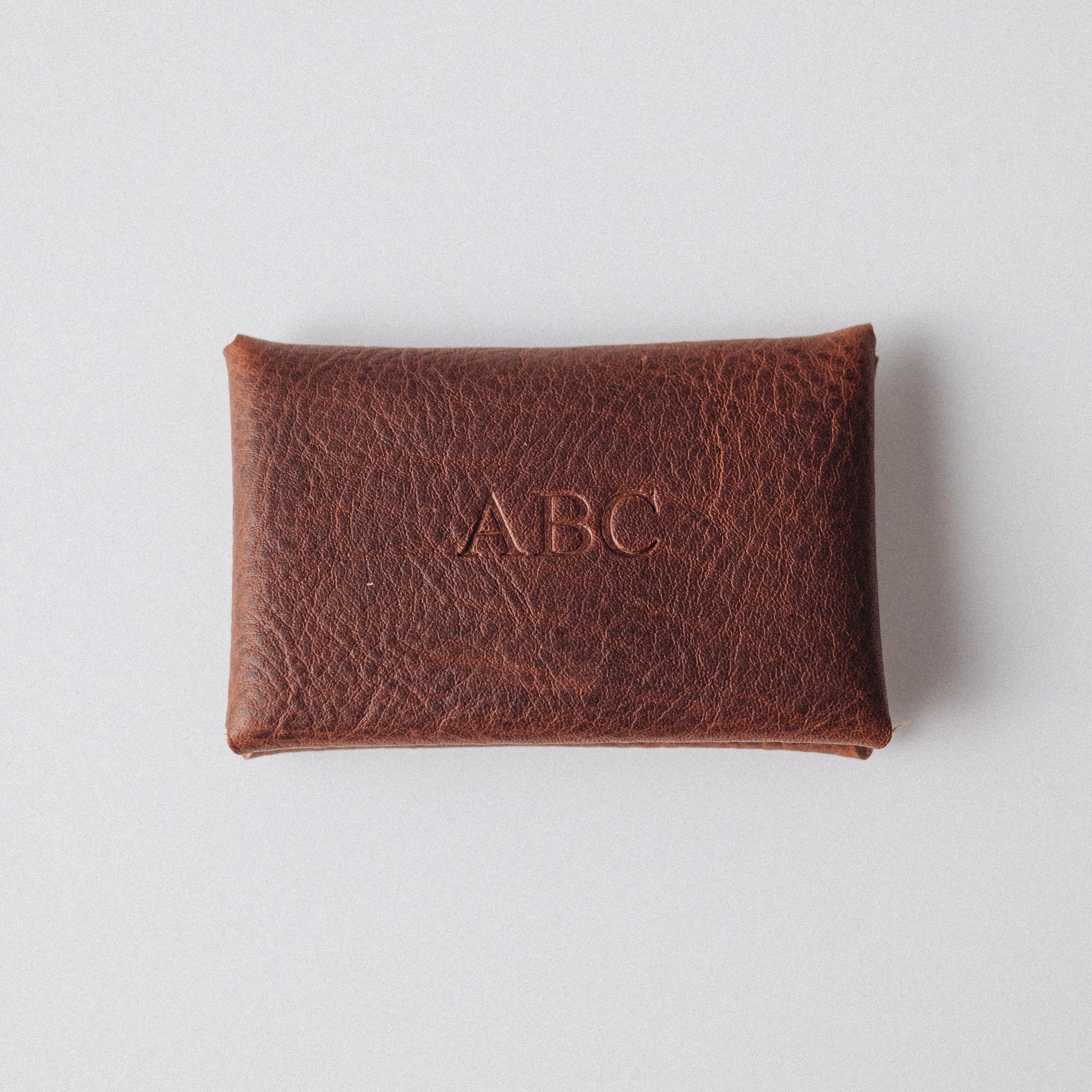 Horween Double Card Envelope- card holder wallet - leather wallet made in America at KMM & Co.
