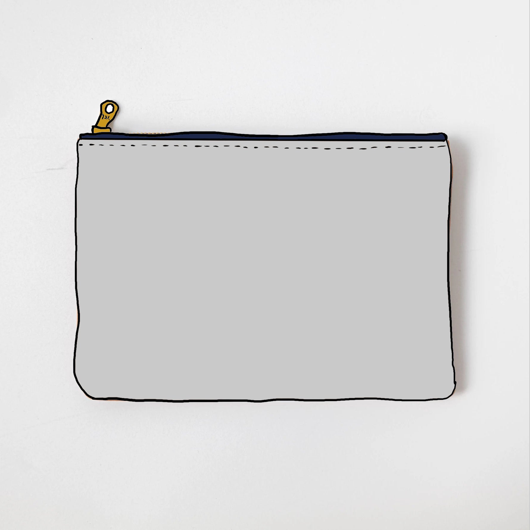 Horween Roulette Medium Zip Pouch- leather zipper pouch - KMM & Co.