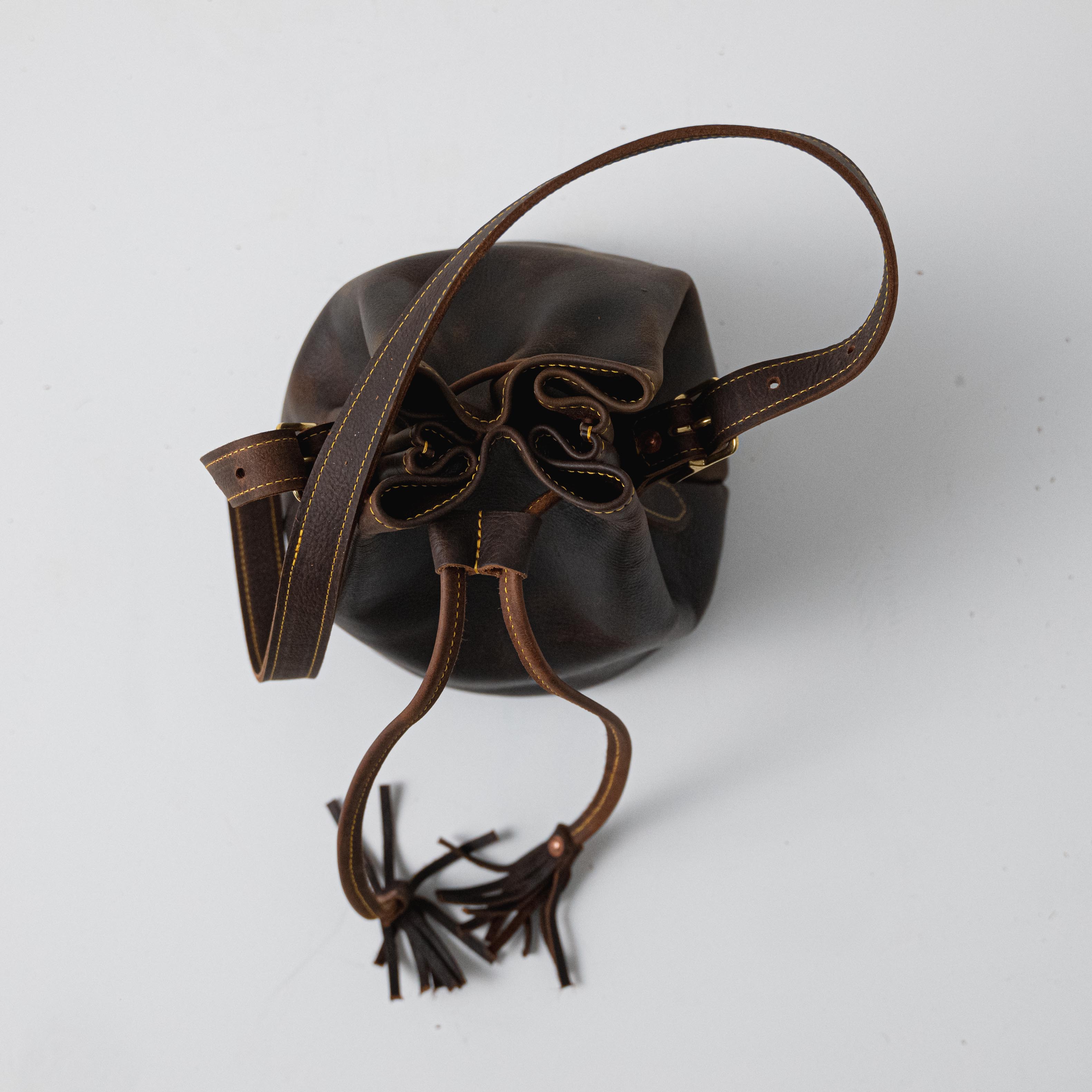 Scratch-and-Dent Brown Kodiak Bucket Bag