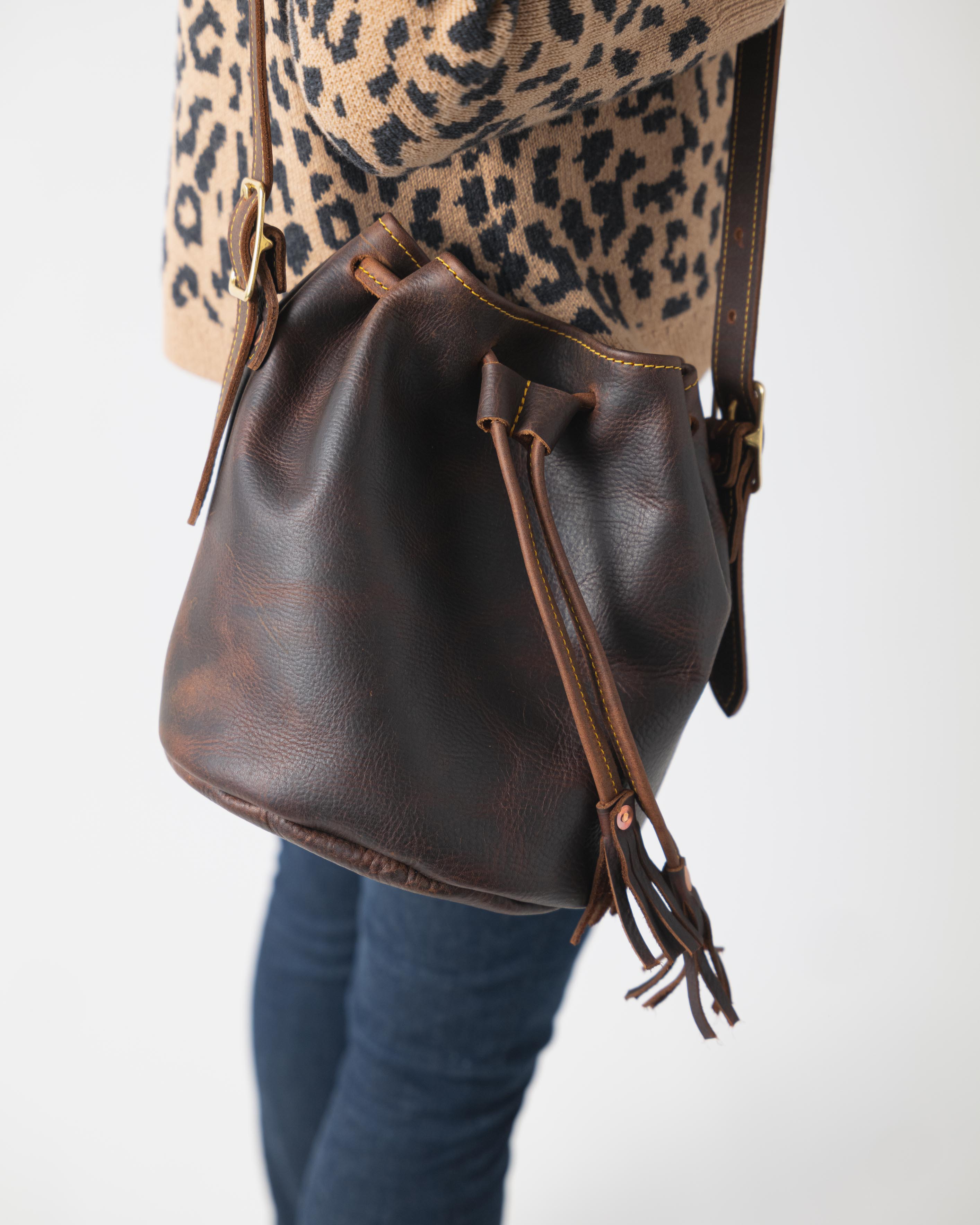 Scratch-and-Dent Brown Kodiak Bucket Bag