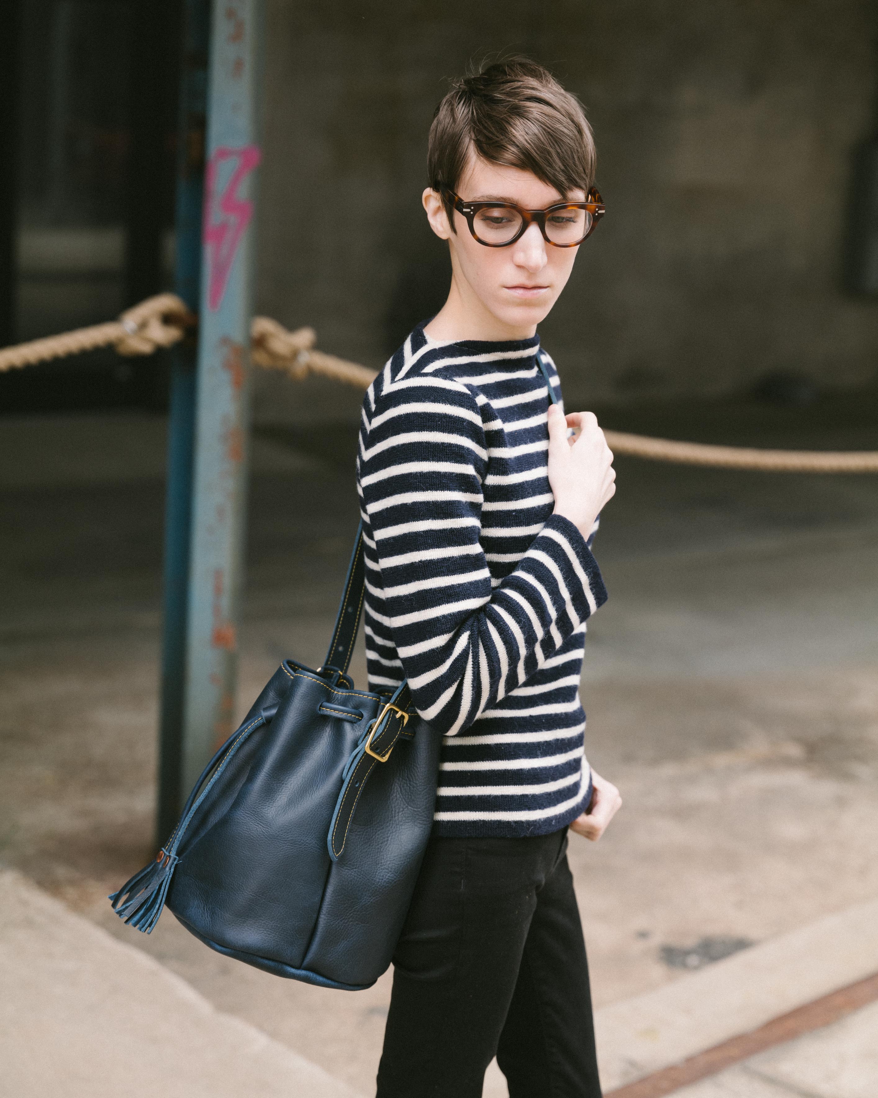 Scratch-and-Dent Navy Kodiak Bucket Bag