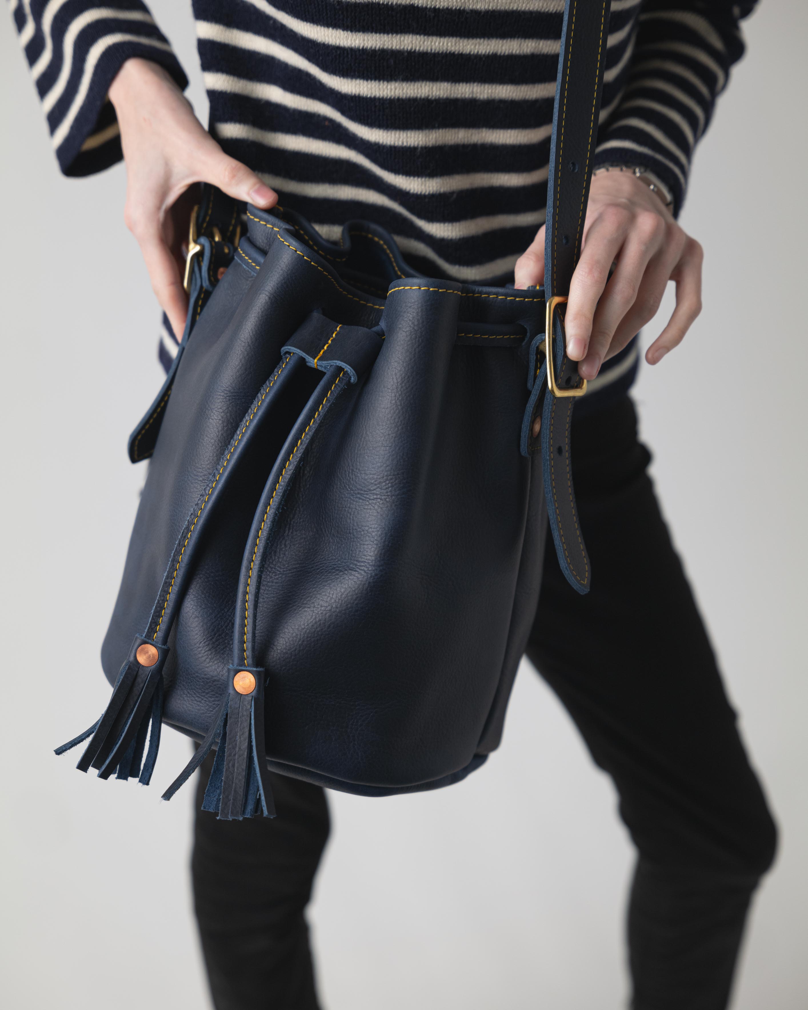 Scratch-and-Dent Navy Kodiak Bucket Bag