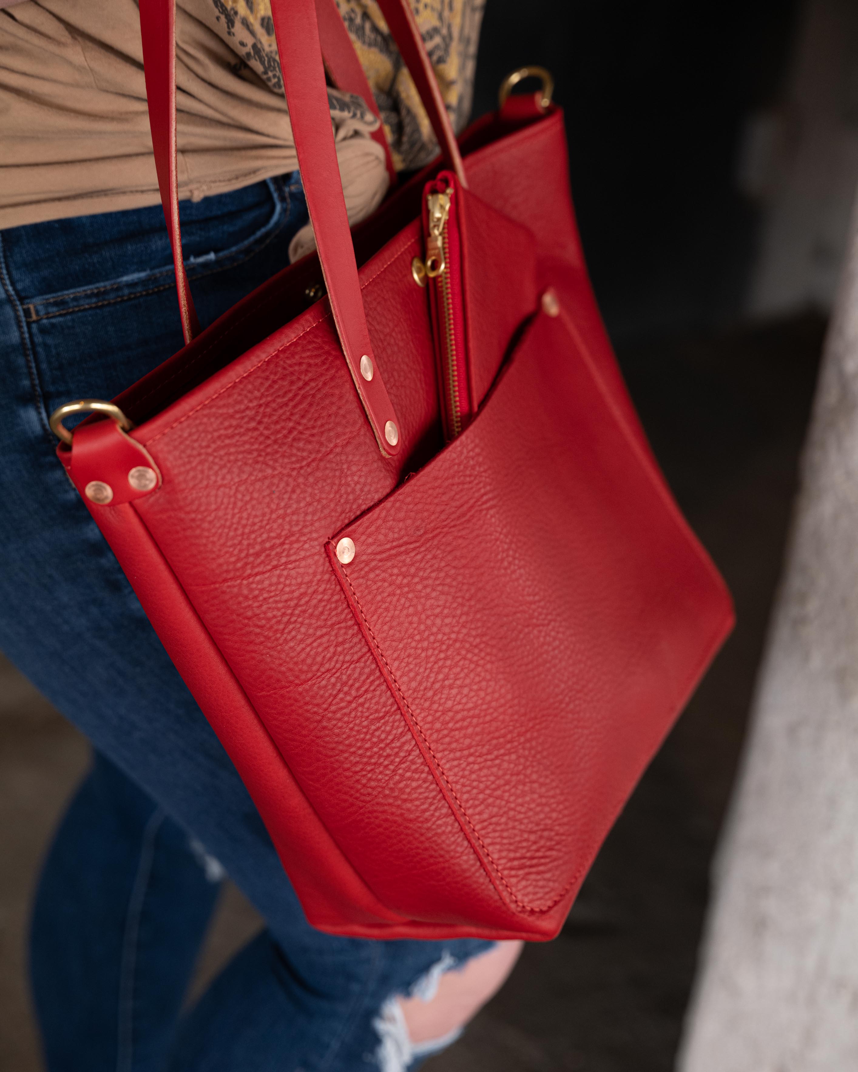 Scratch-and-Dent Red Cypress Travel Tote