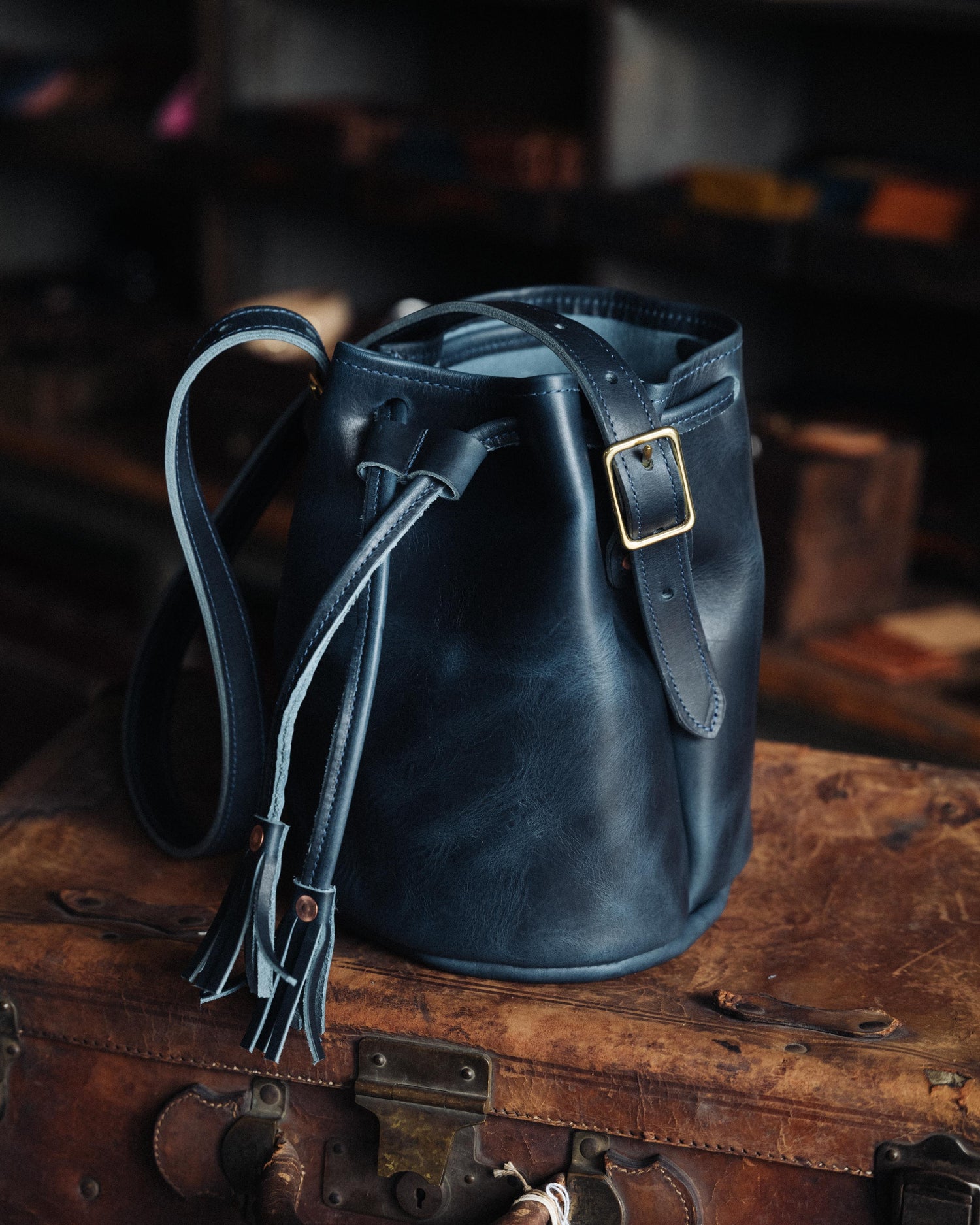 Cobalt Dublin Bucket Bag